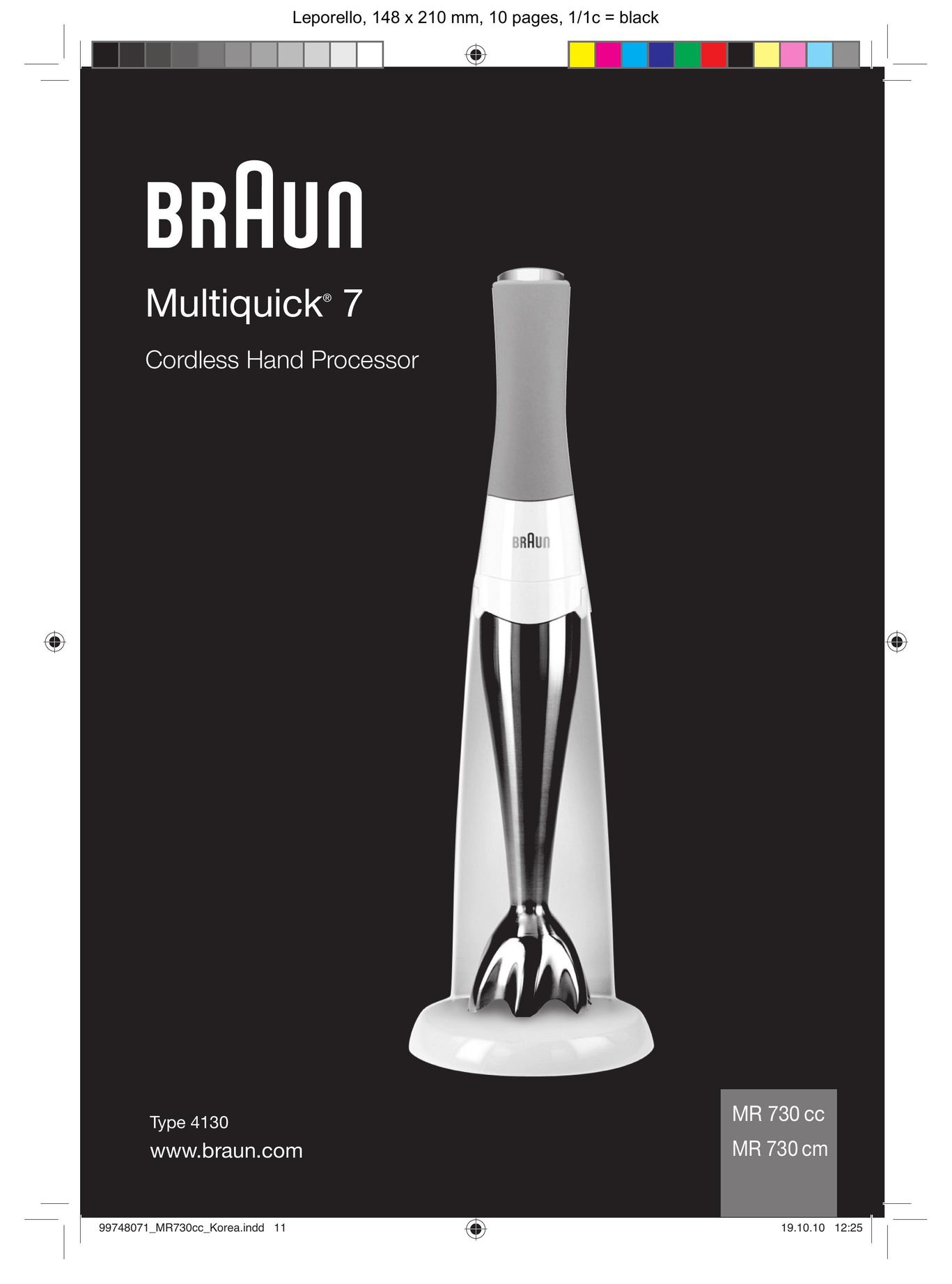Braun 4130 Mixer User Manual