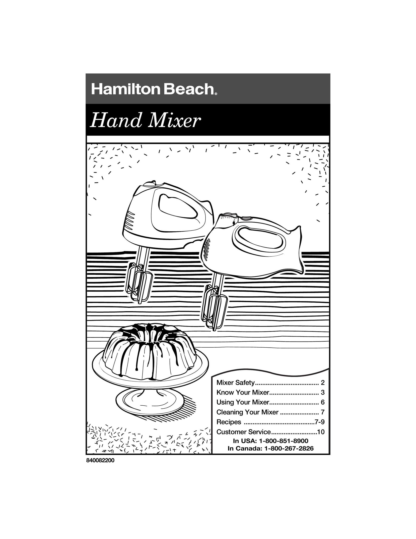 Hamilton Beach 62515 Mixer User Manual