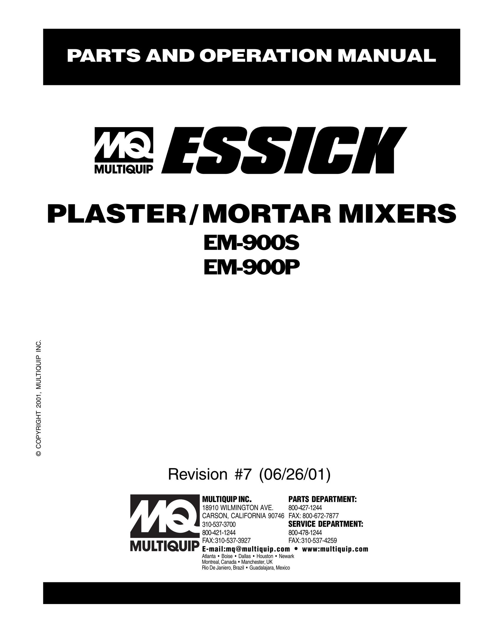 Multiquip EM-900S Mixer User Manual