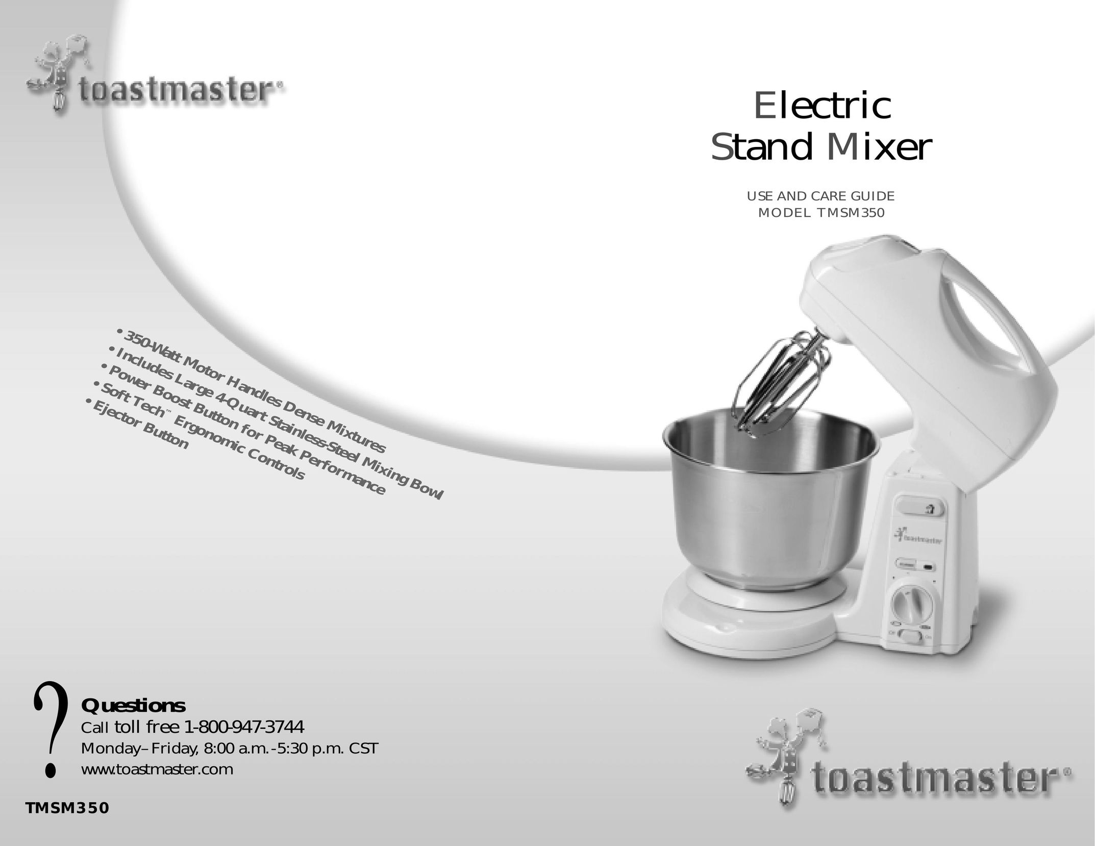 Toastmaster TMSM350 Mixer User Manual