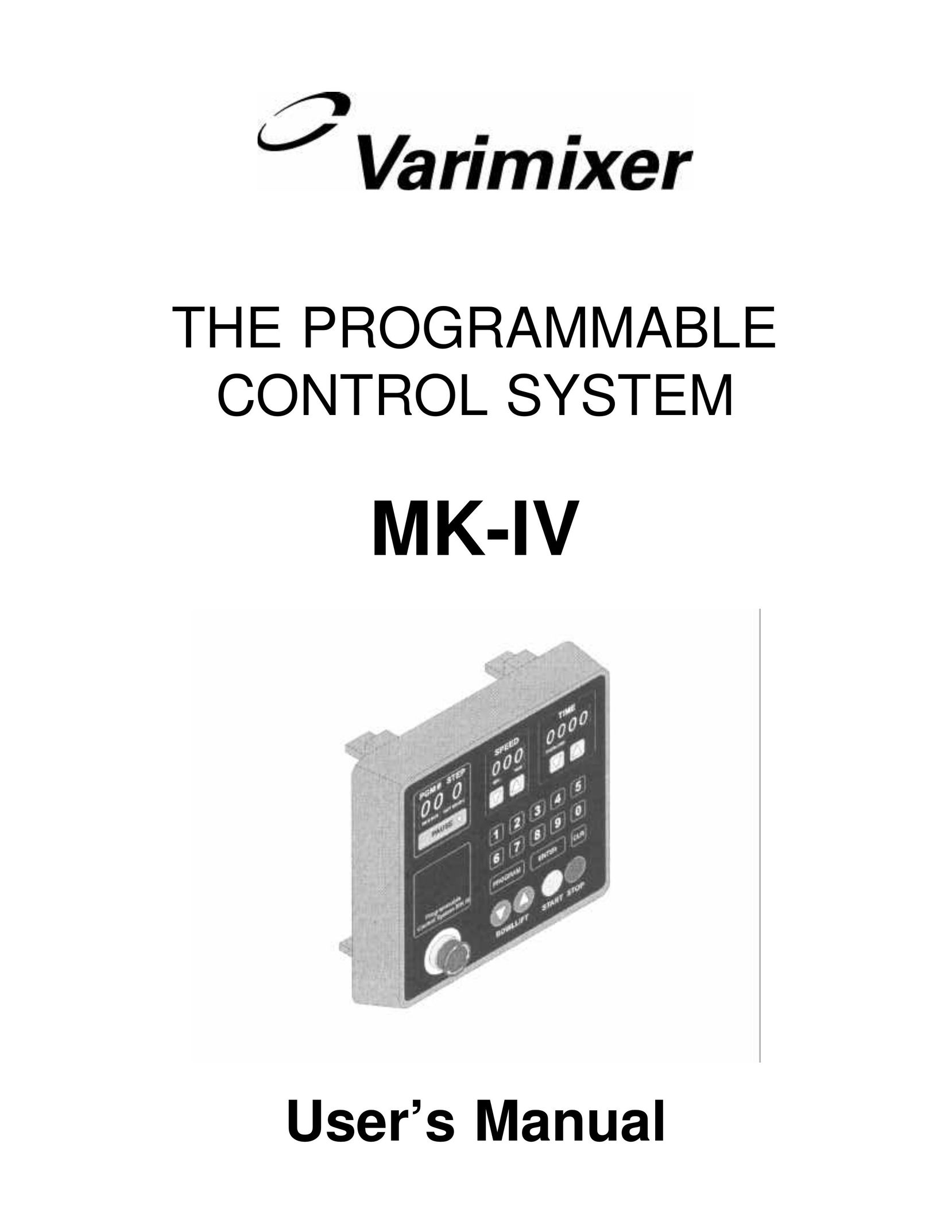 Varimixer W100 Mixer User Manual