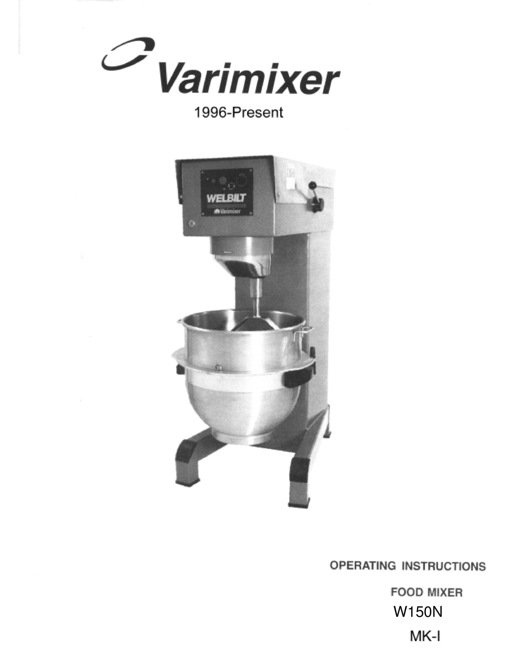 Varimixer W150N Mixer User Manual