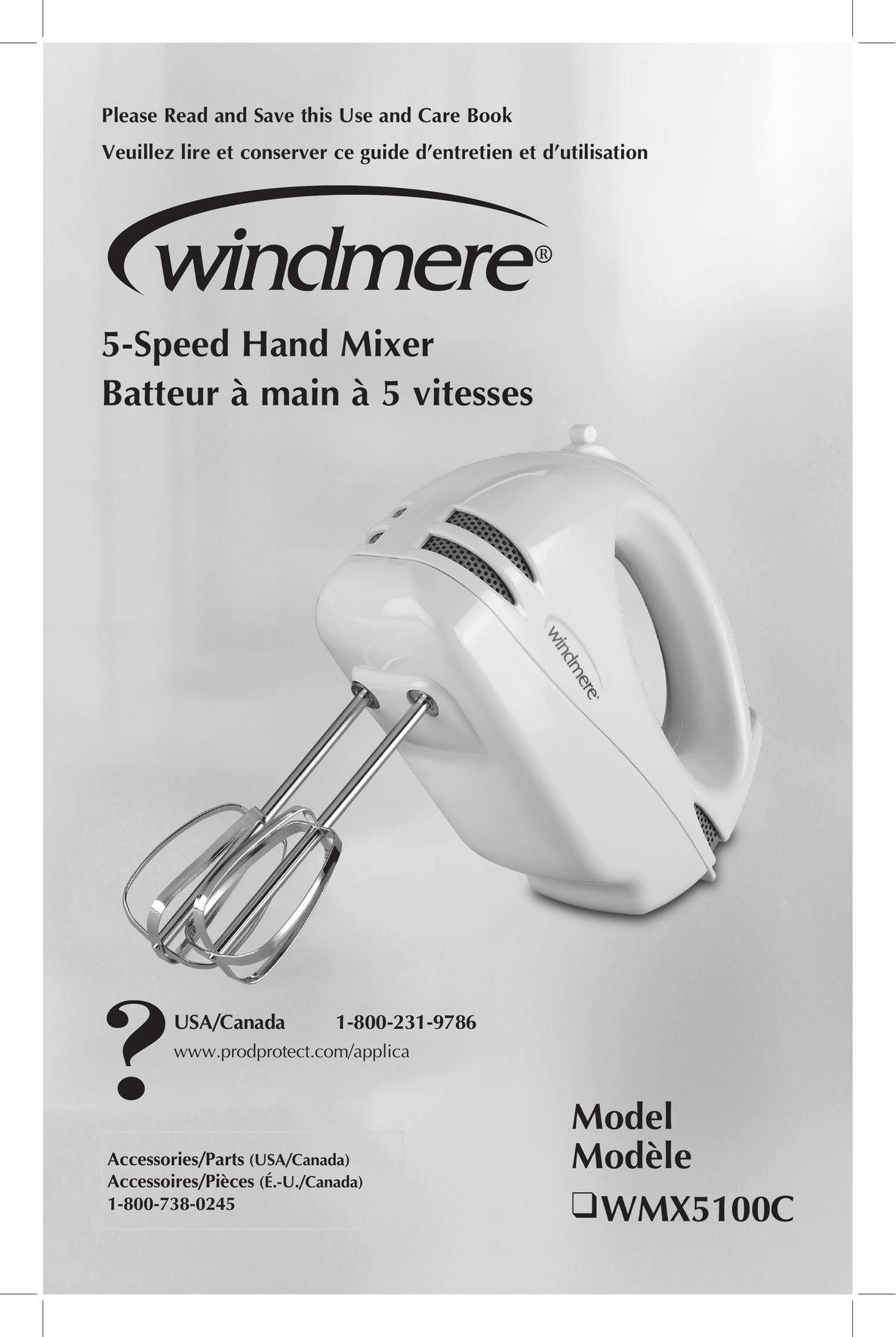 Windmere WMX5100C Mixer User Manual