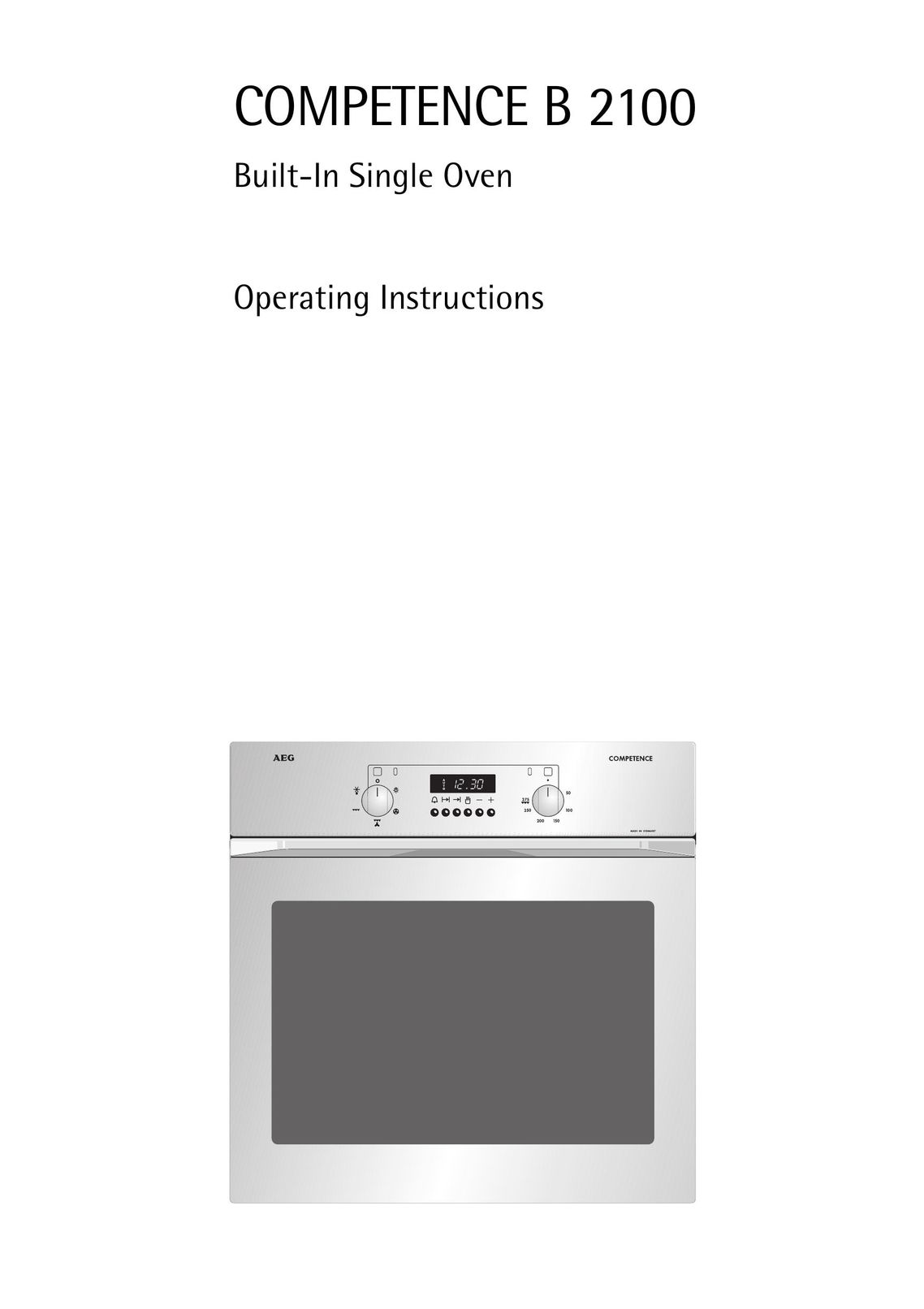 AEG B 2100 Oven User Manual