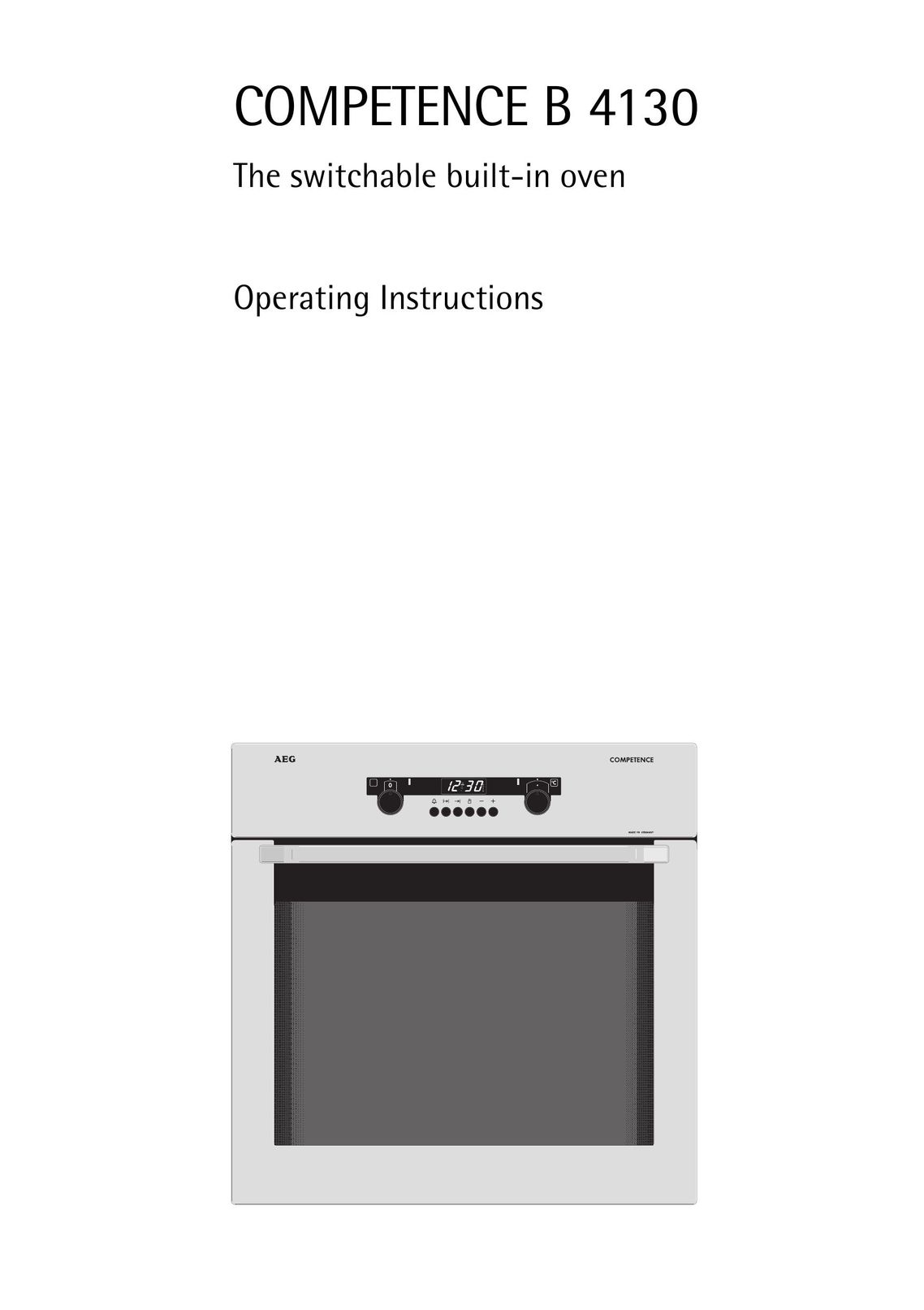 AEG B 4130 Oven User Manual