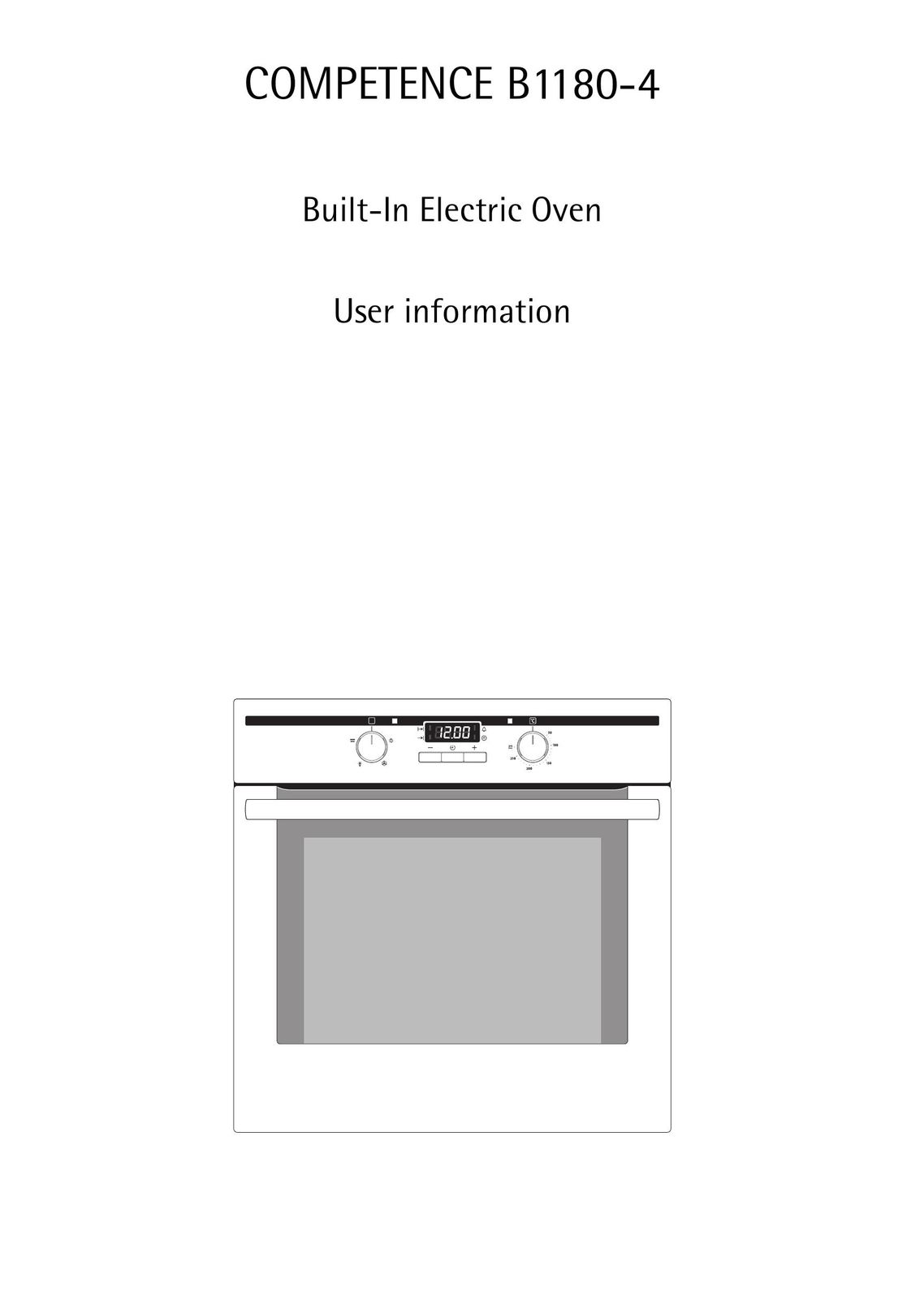 AEG B1180-4 Oven User Manual