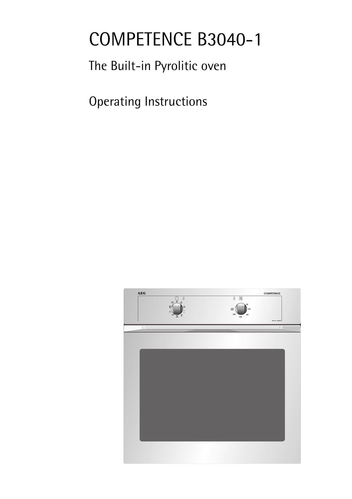 AEG B3040-1 Oven User Manual