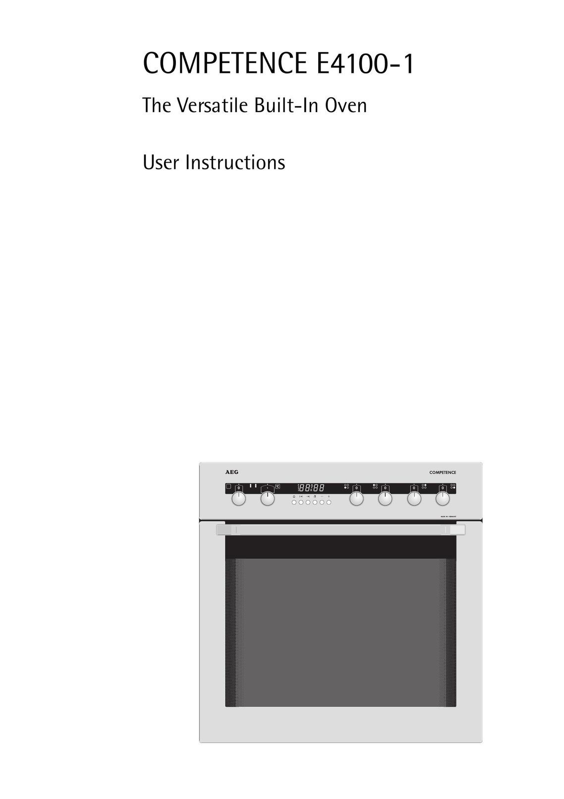 AEG E4100-1 Oven User Manual