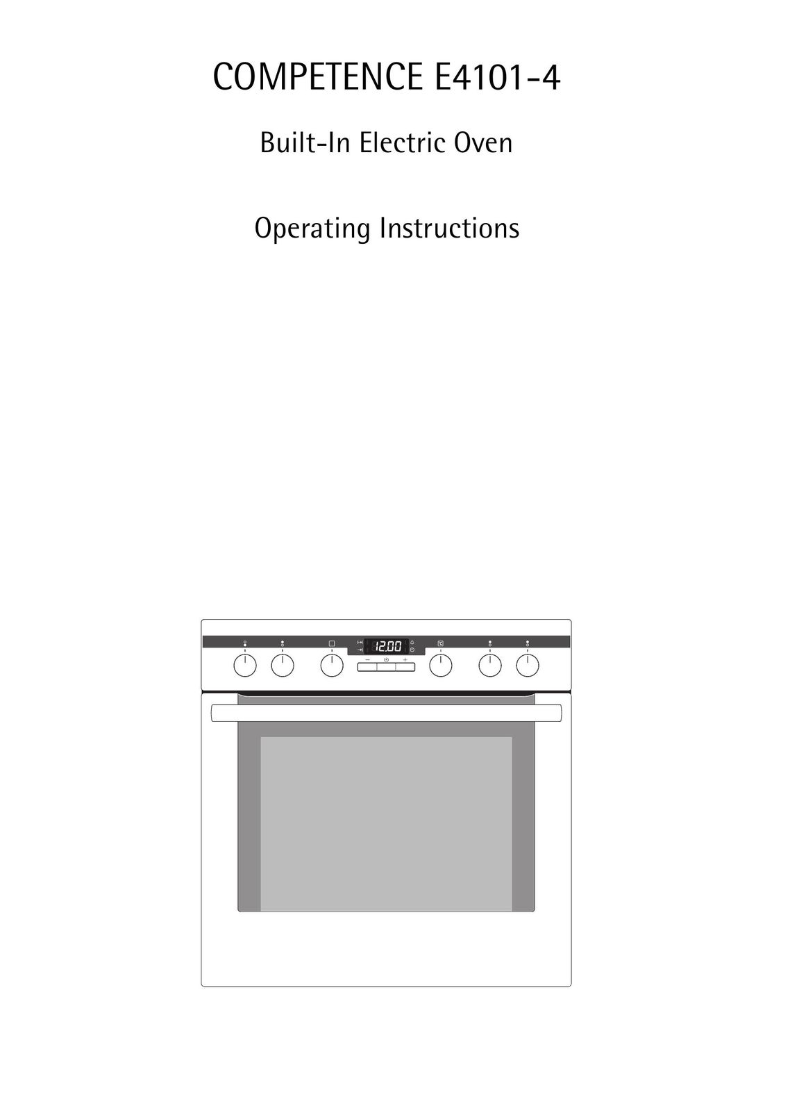 AEG E4101-4 Oven User Manual