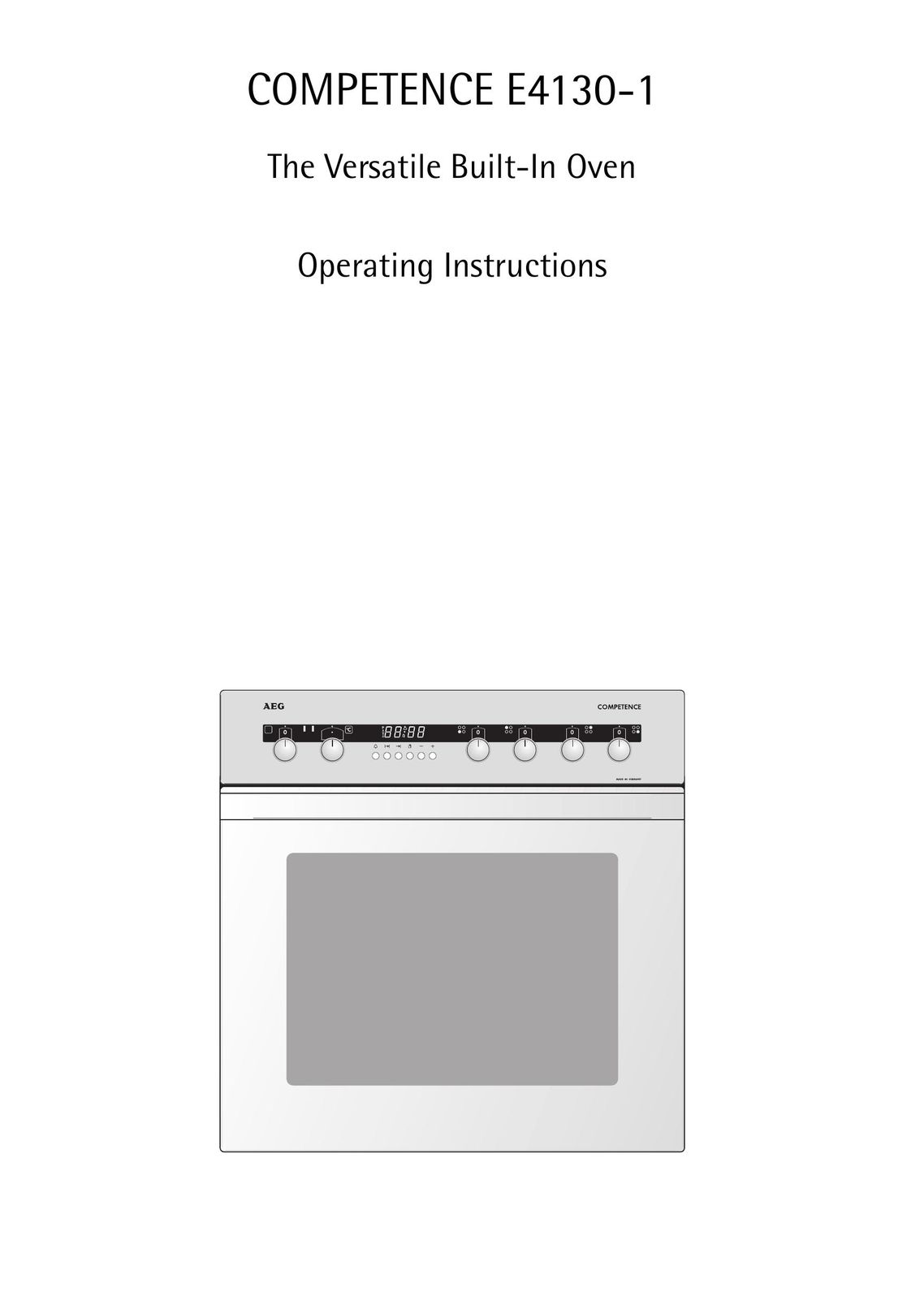AEG E4130-1 Oven User Manual