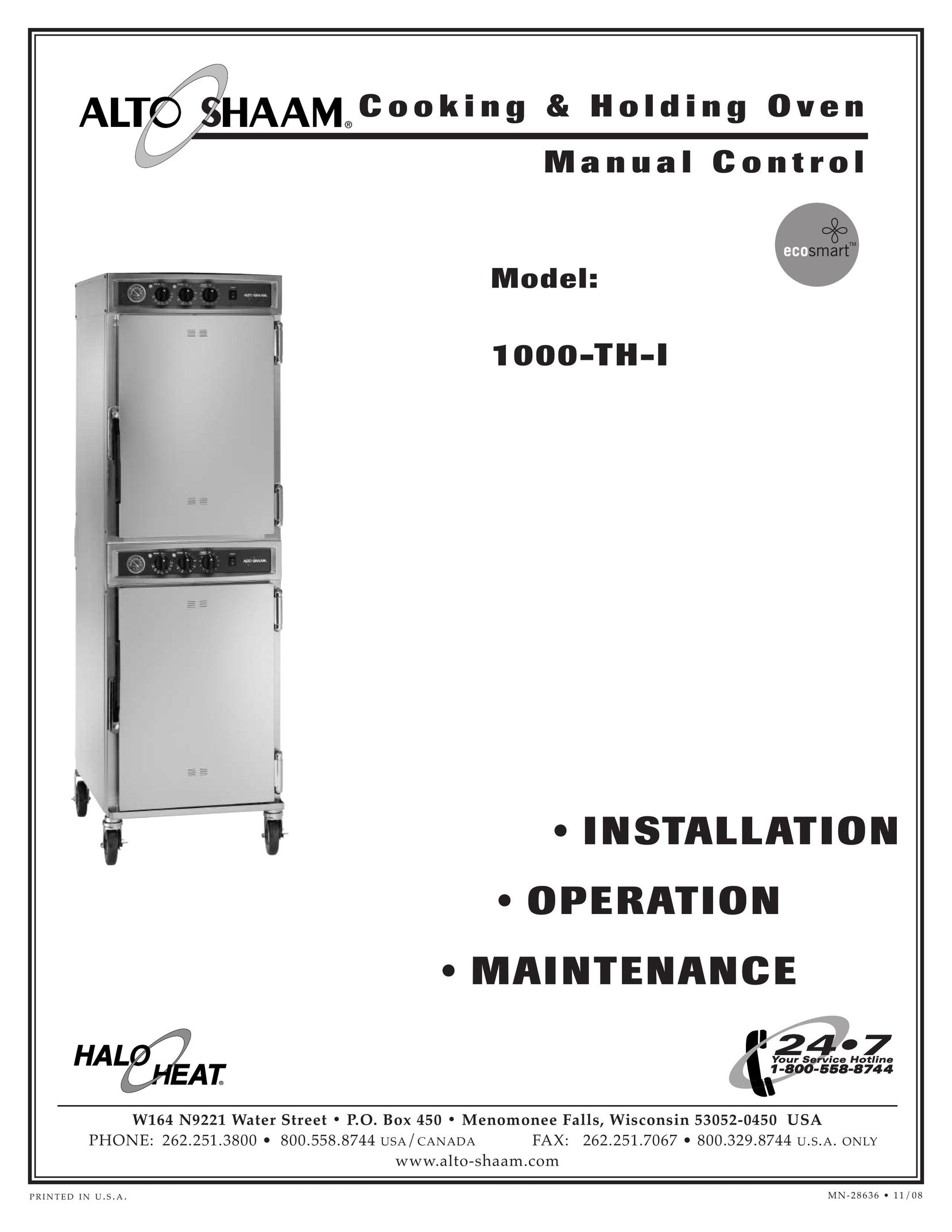 Alto-Shaam 1000-TH-I Oven User Manual