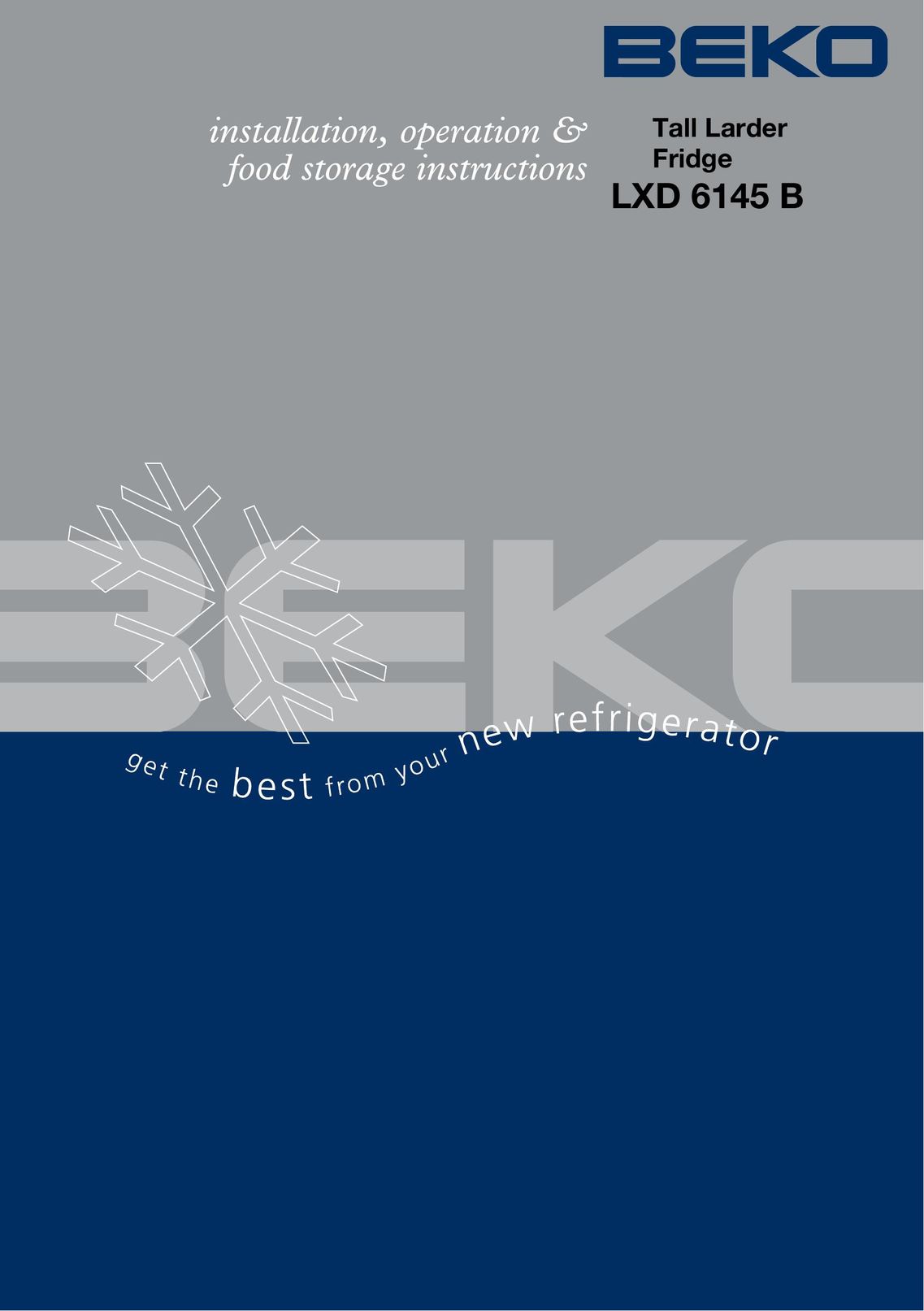 Beko lxd 6145 b Oven User Manual