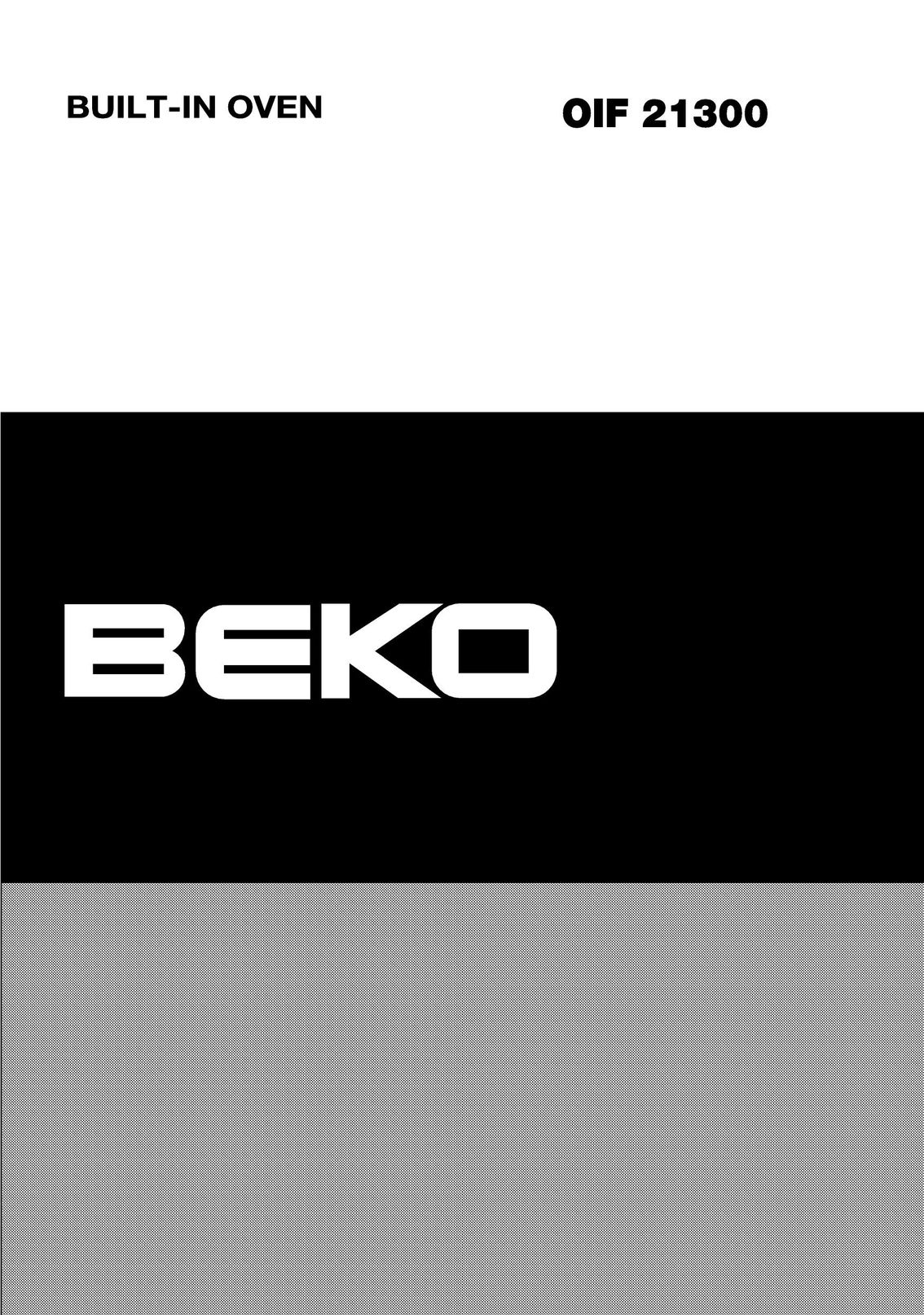Beko OIF 21300 Oven User Manual