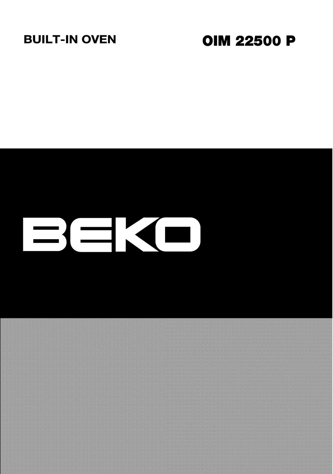 Beko OIM22500P Oven User Manual