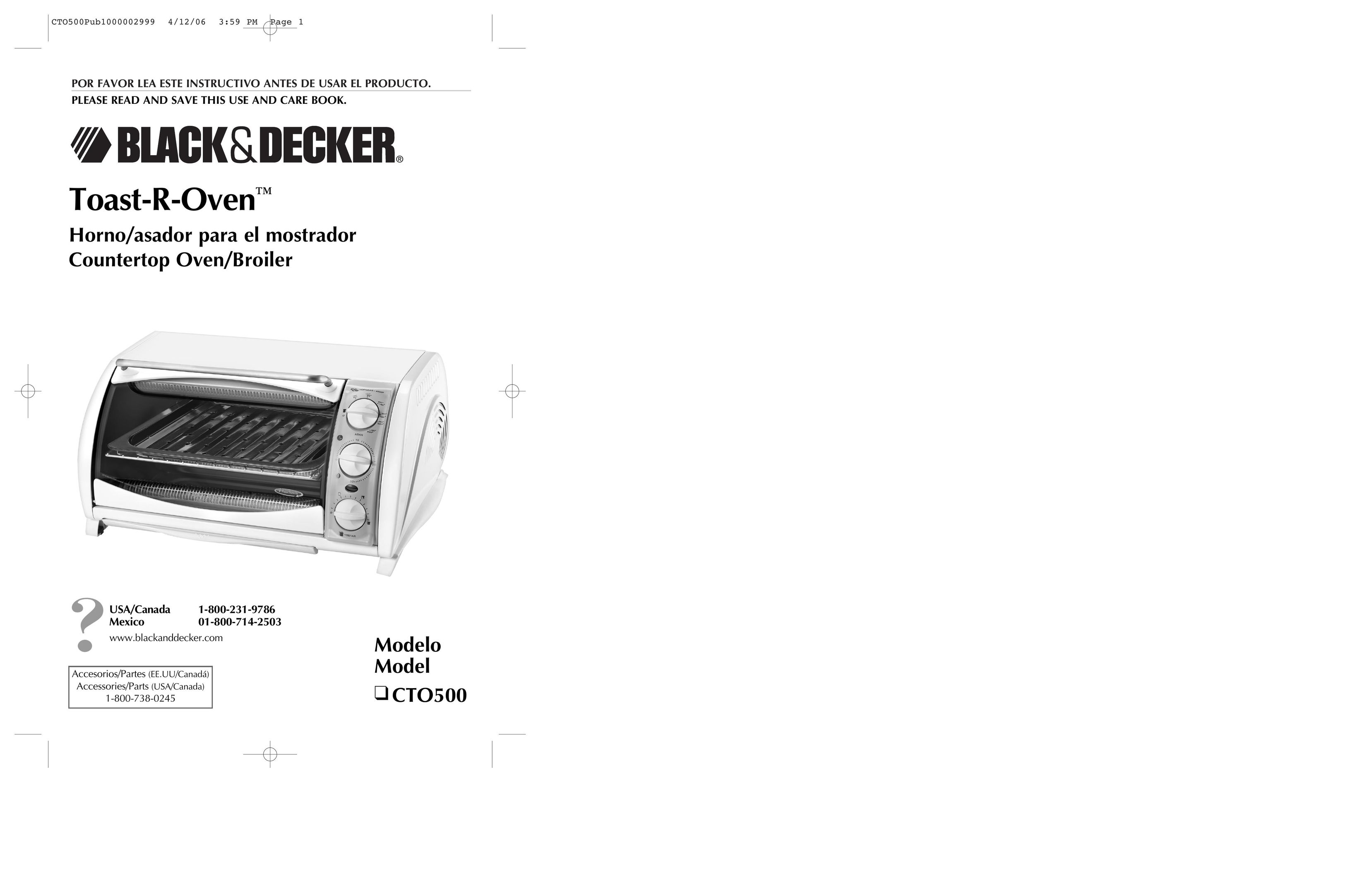 Black & Decker CTO500 Oven User Manual