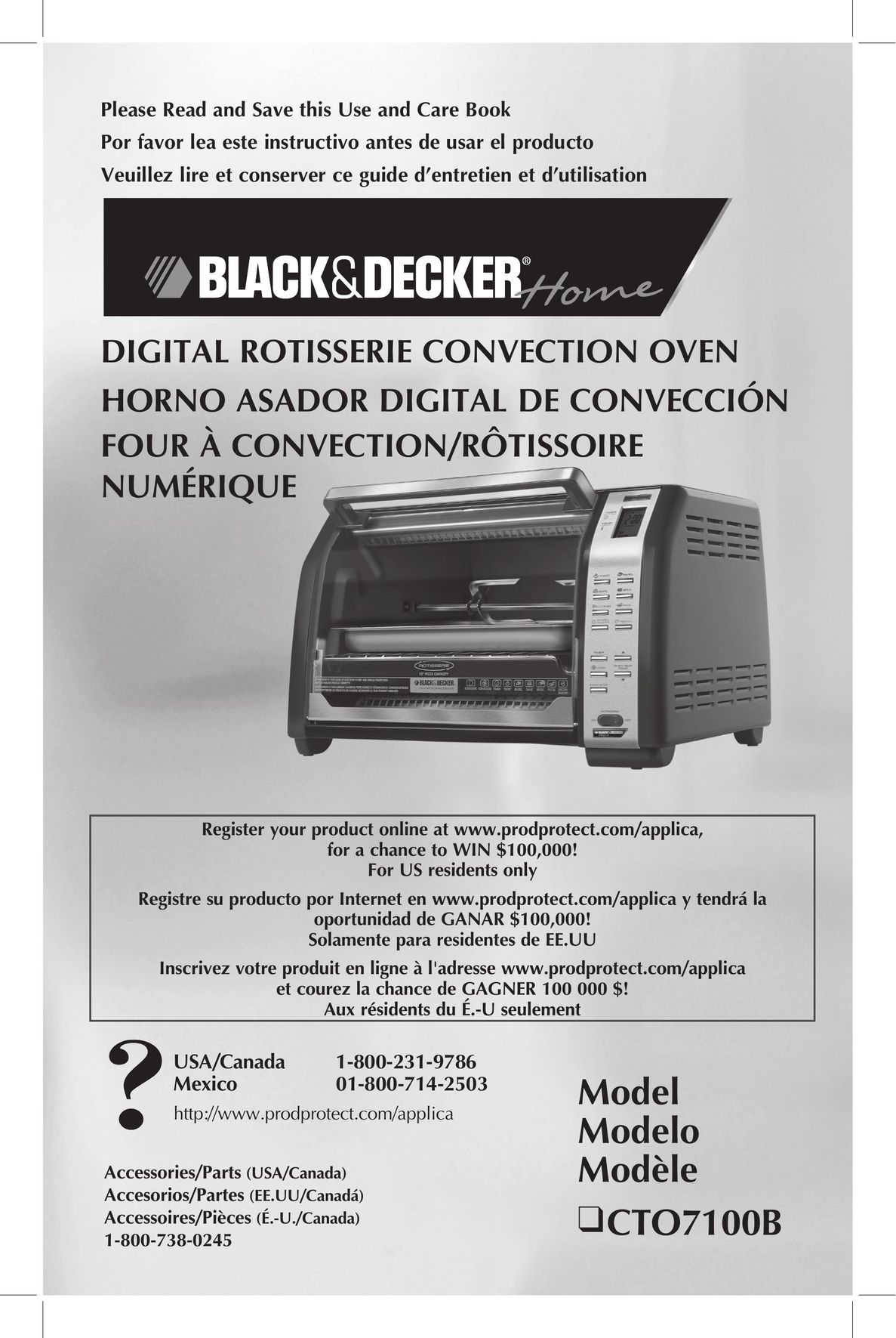 Black & Decker CTO7100B Oven User Manual