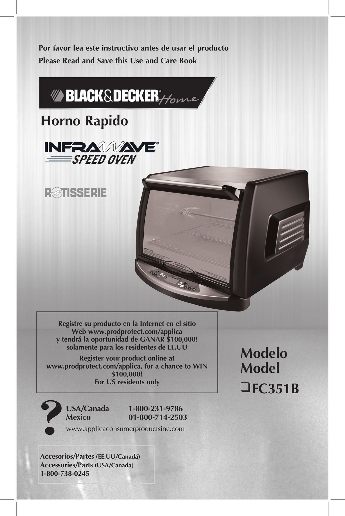 Black & Decker FC351B Oven User Manual
