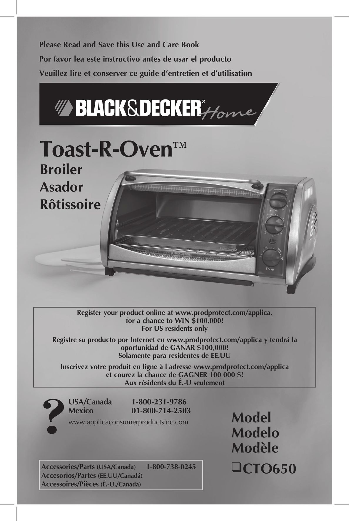 Black & Decker TOAST-R-OVEN Oven User Manual