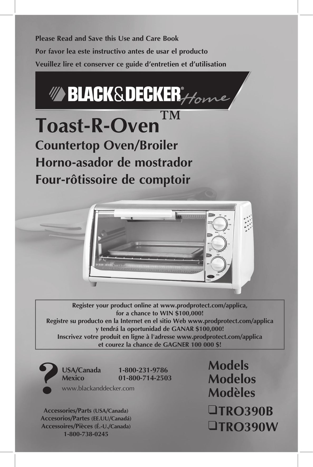Black & Decker TRO390W Oven User Manual