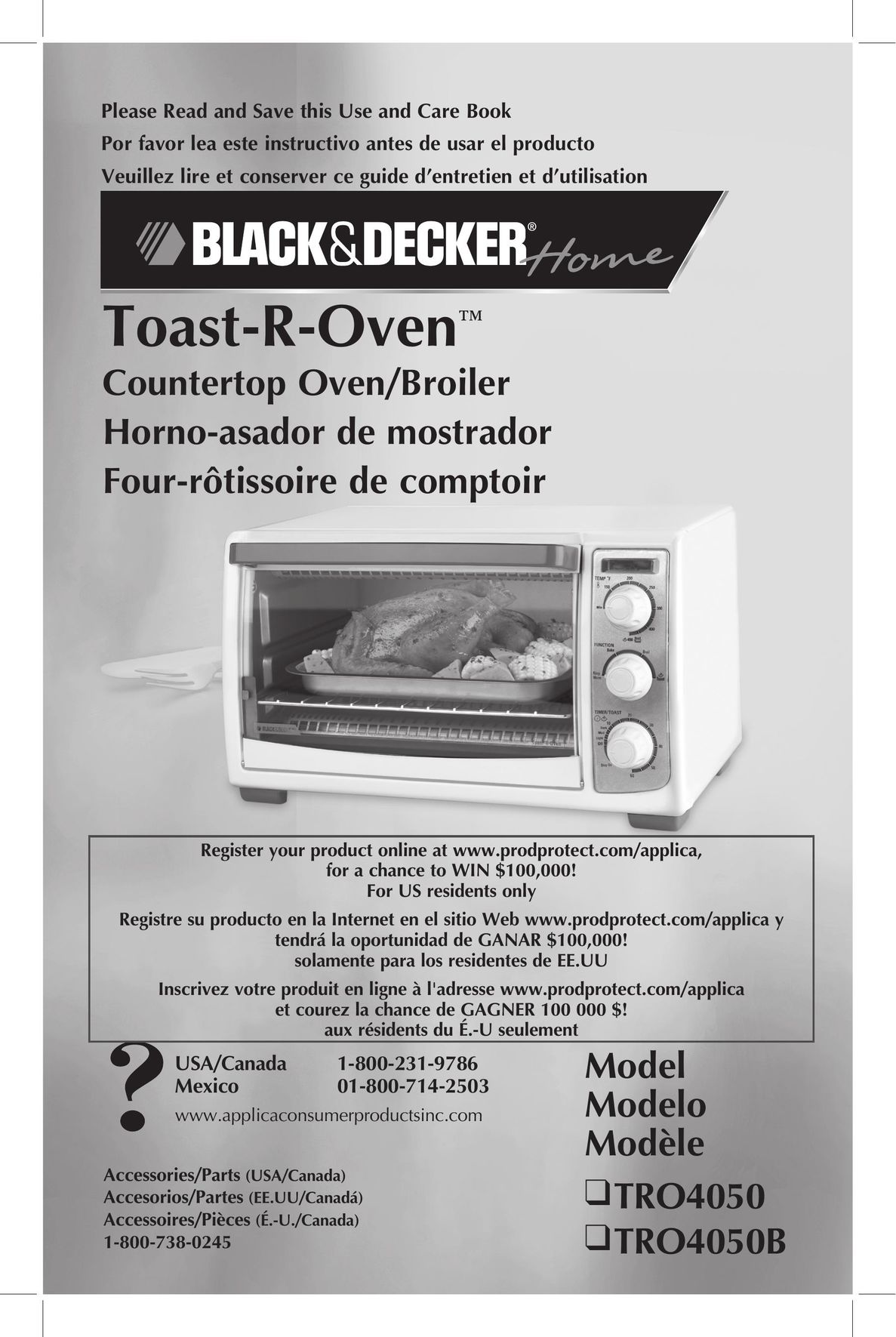 Black & Decker TRO4050B Oven User Manual