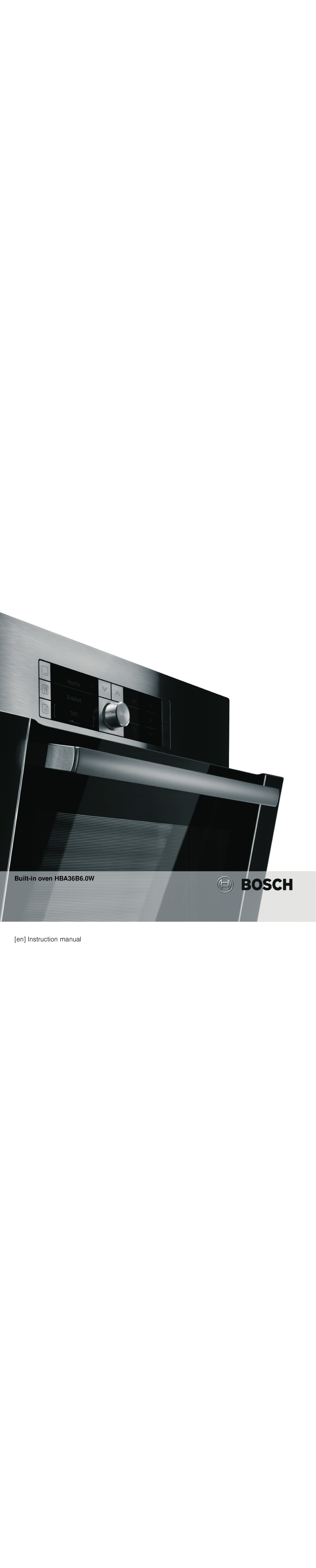 Bosch Appliances HBA36B6.0W Oven User Manual