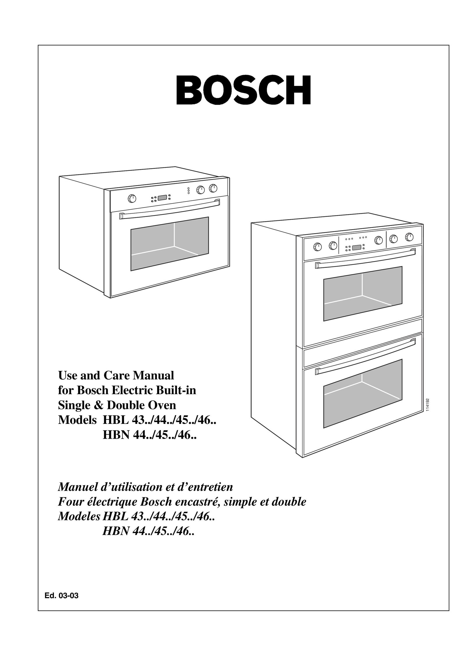 Bosch Appliances HBL 43 Oven User Manual