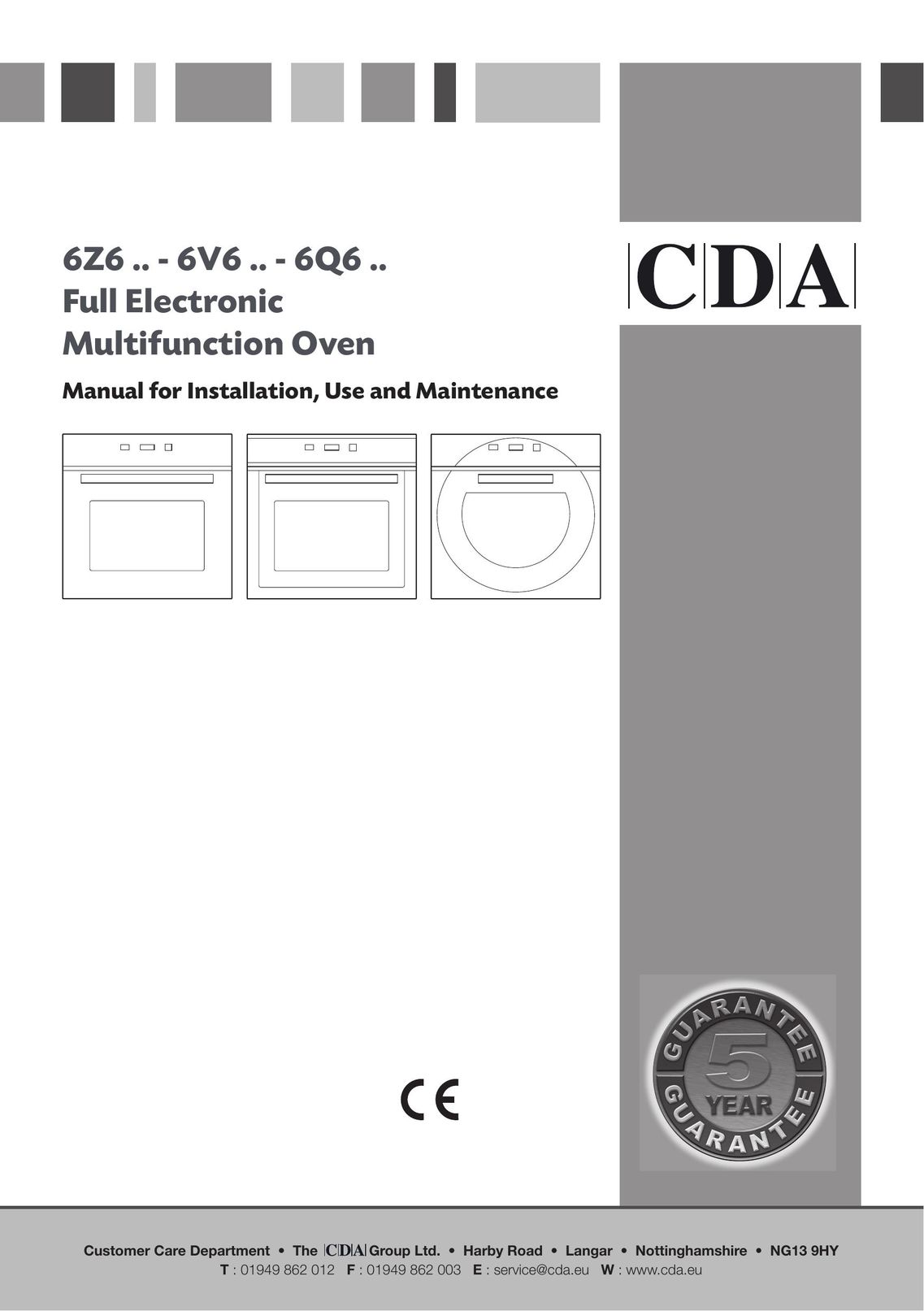 CDA 6Z6 Oven User Manual