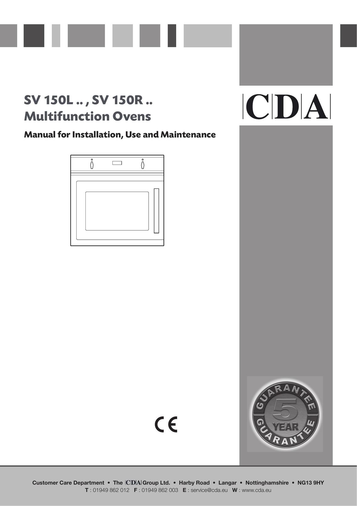 CDA SV 150L Oven User Manual