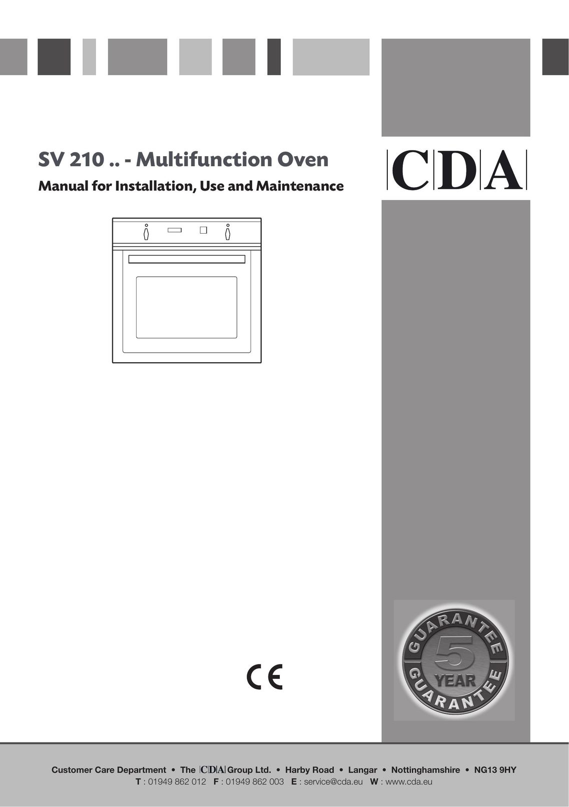 CDA SV 210 Oven User Manual