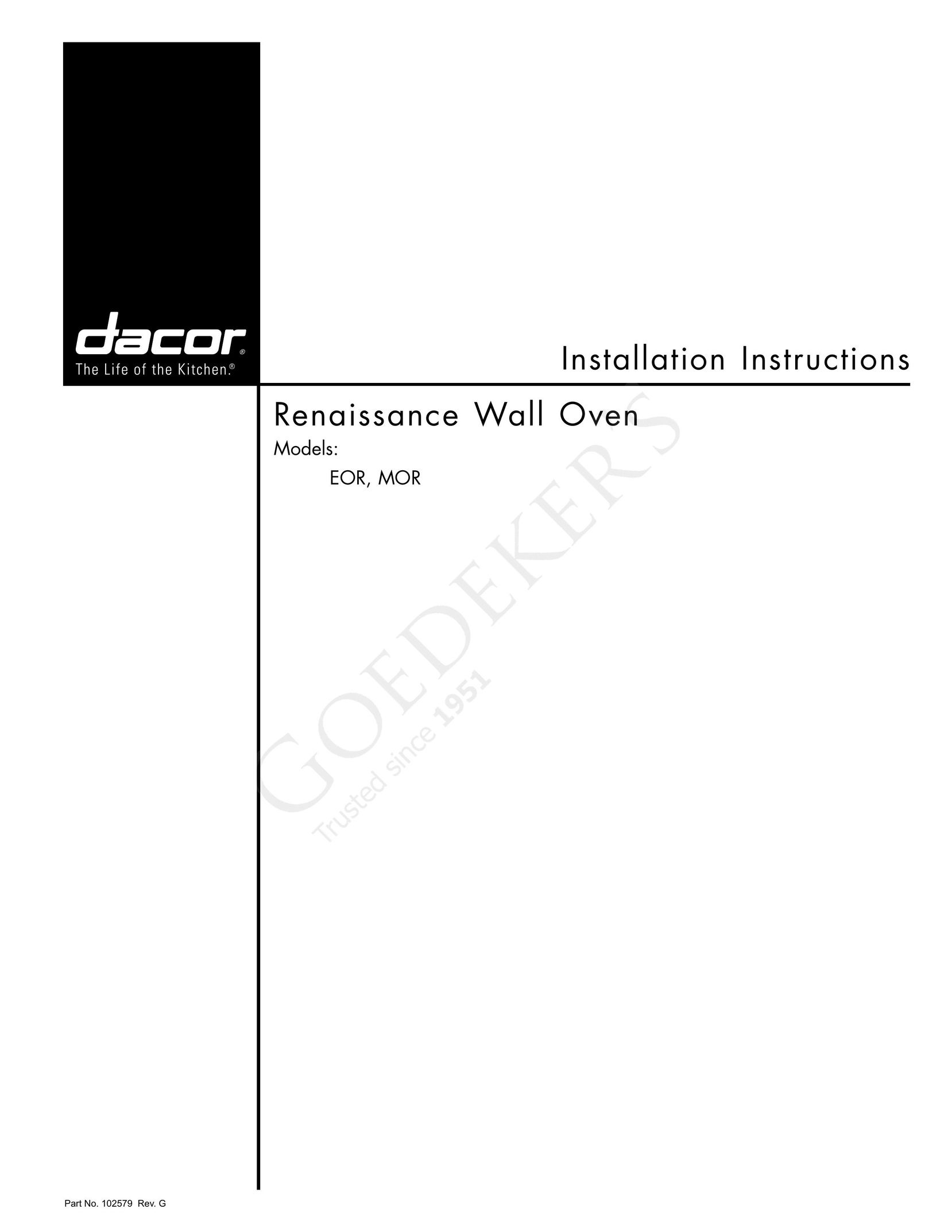 Dacor EORS227 Oven User Manual