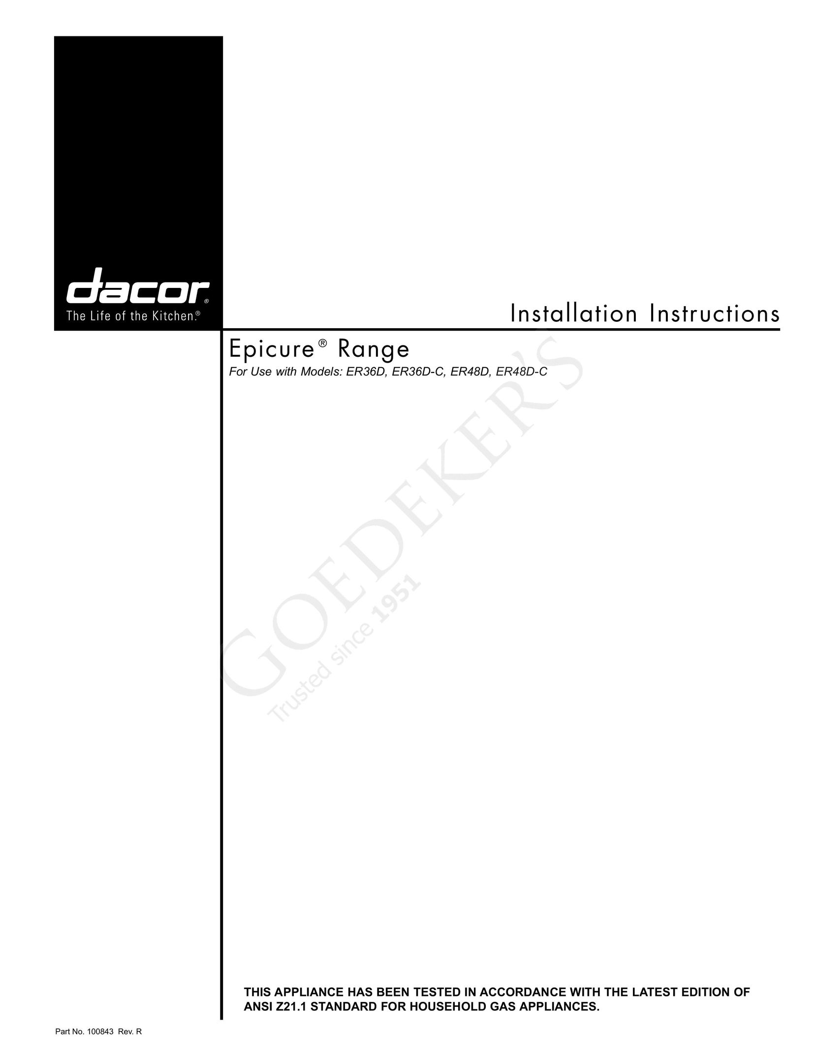Dacor ER36D-C Oven User Manual