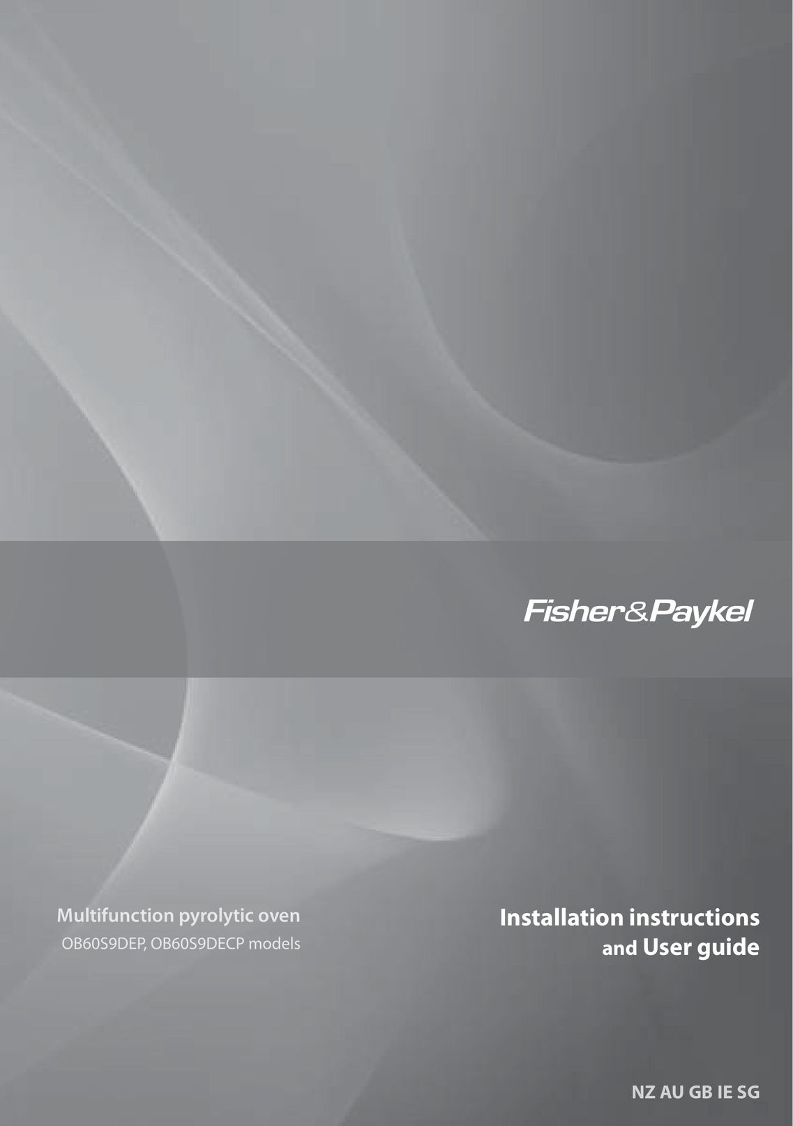 Fisher & Paykel OB60S9DECP Oven User Manual