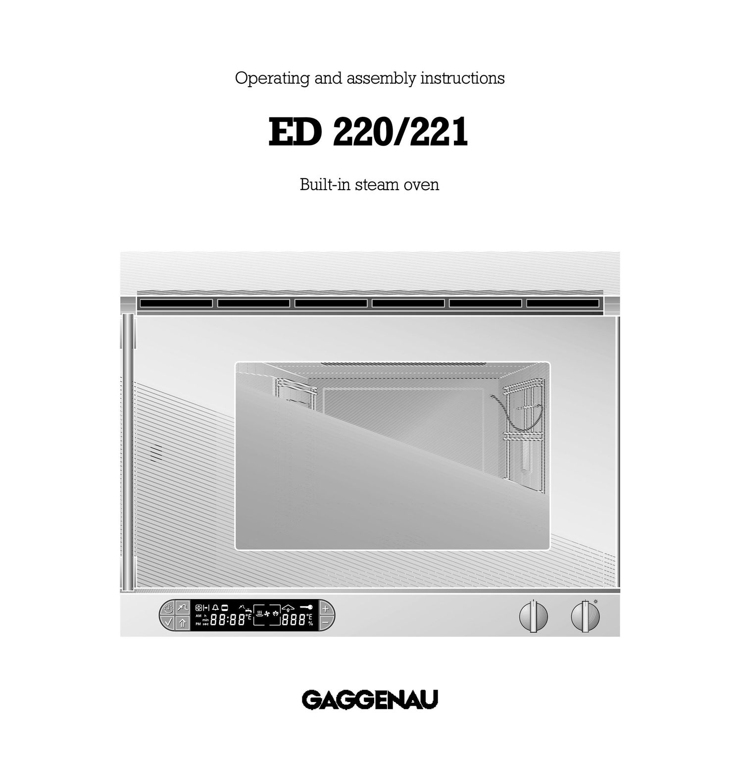 Gaggenau ED 220 Oven User Manual