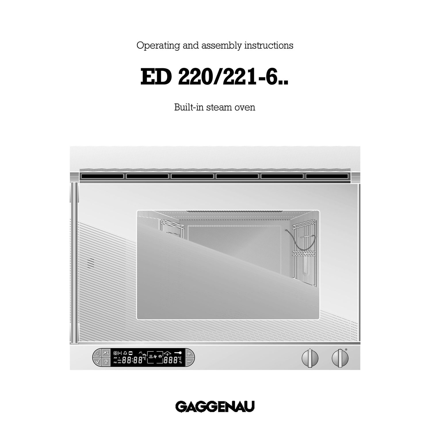 Gaggenau ED 220/221-6 Oven User Manual