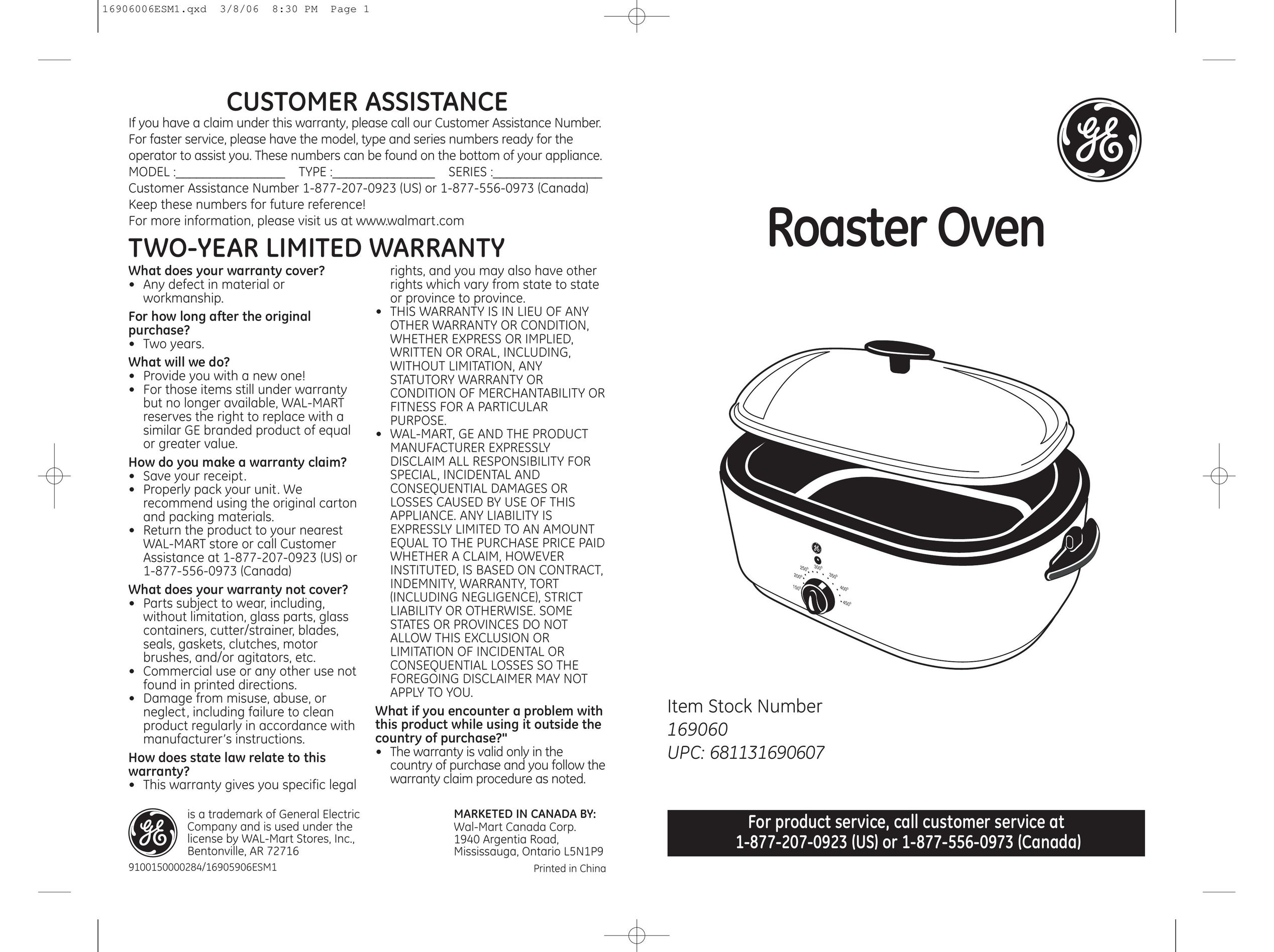 GE 681131690607 Oven User Manual