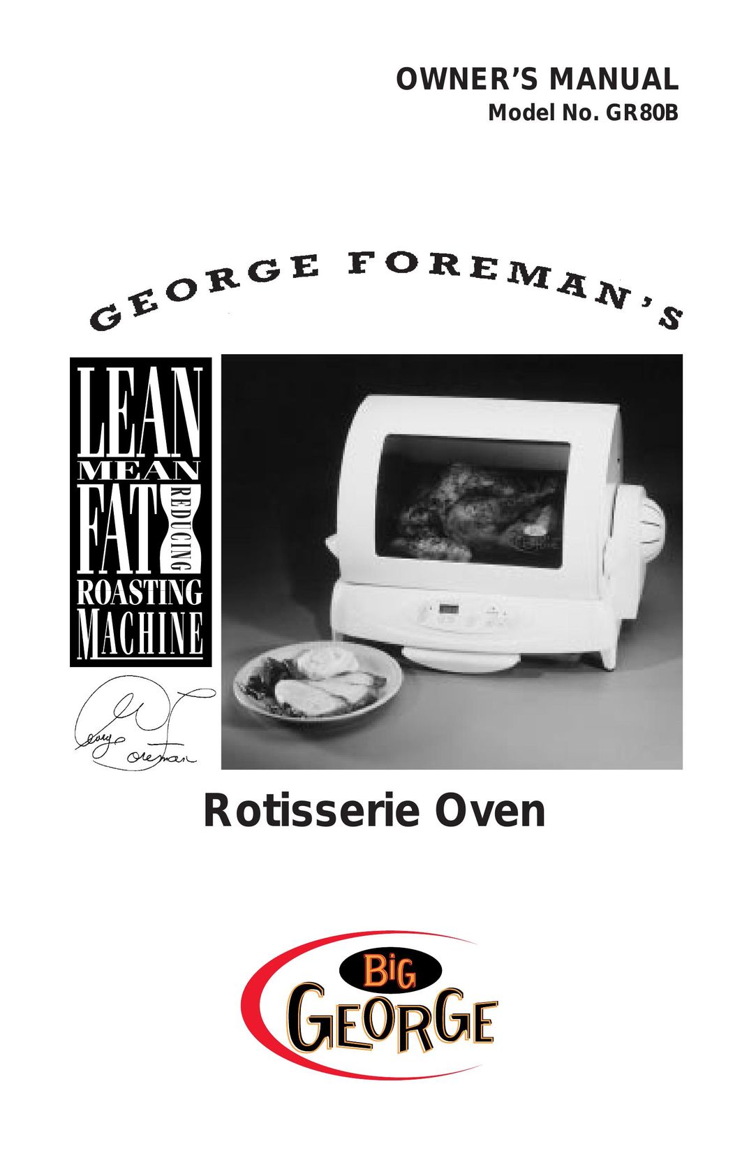 George Foreman GR80B Oven User Manual