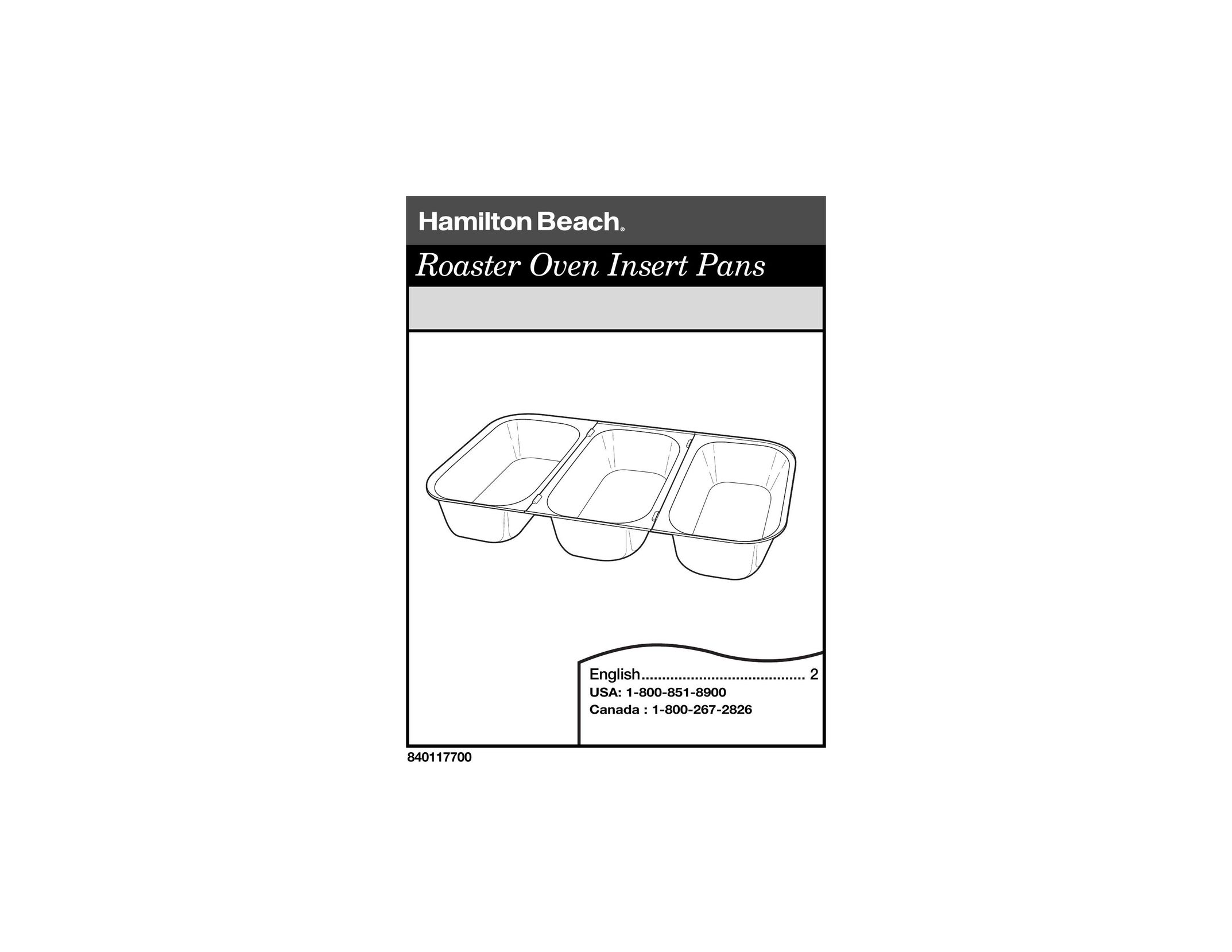 Hamilton Beach 840117700 Oven User Manual