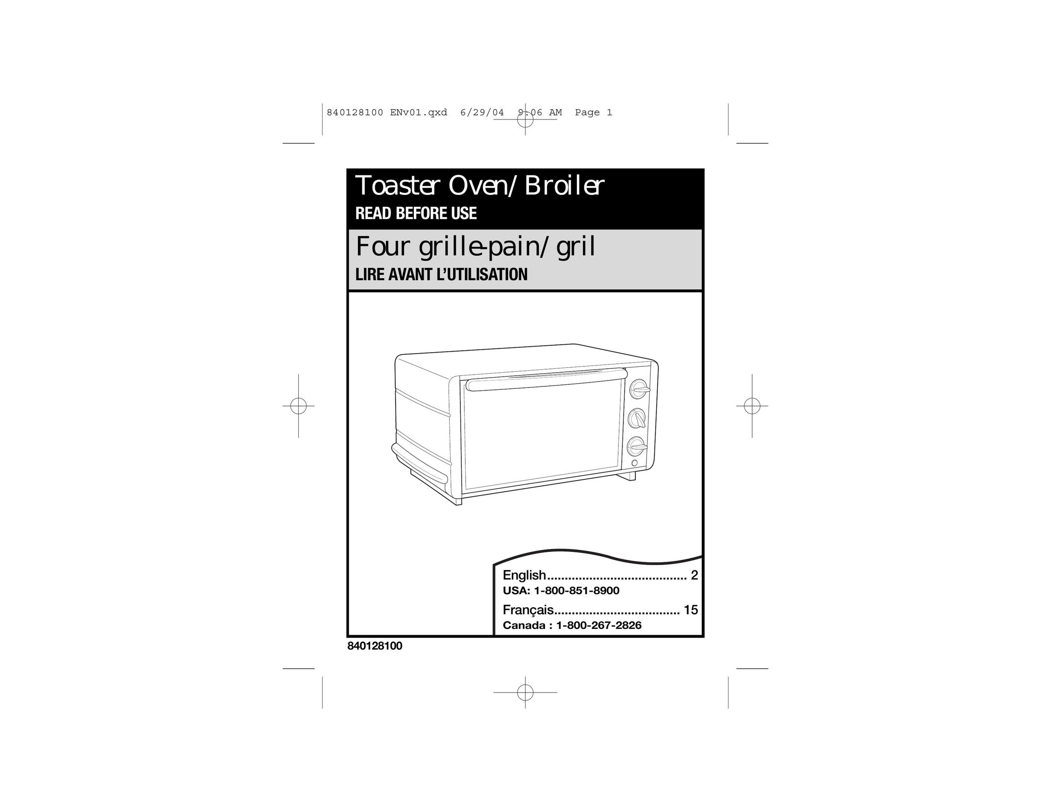 Hamilton Beach Toaster Oven Oven User Manual