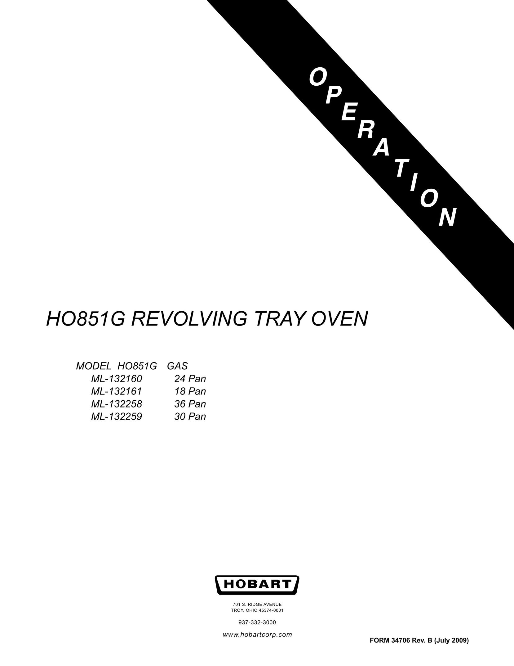Hobart HO851G Oven User Manual