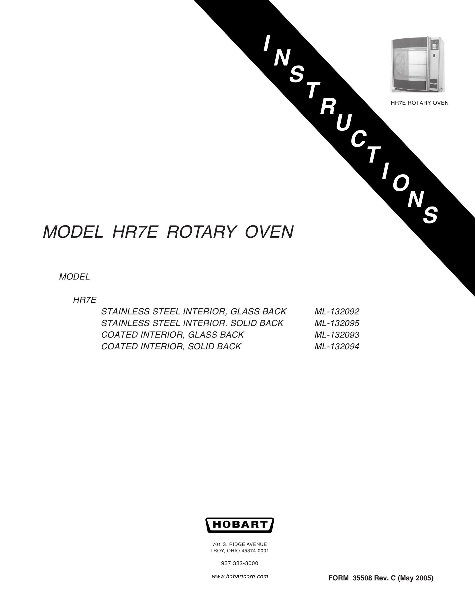 Hobart HR7E Oven User Manual