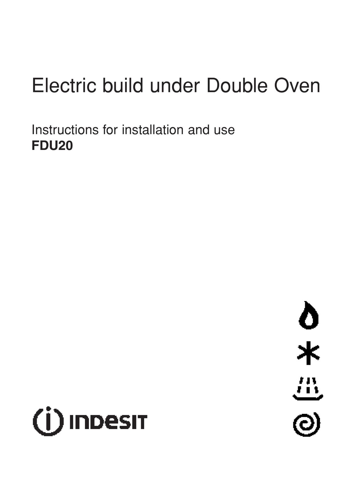 Indesit FDU20 Oven User Manual