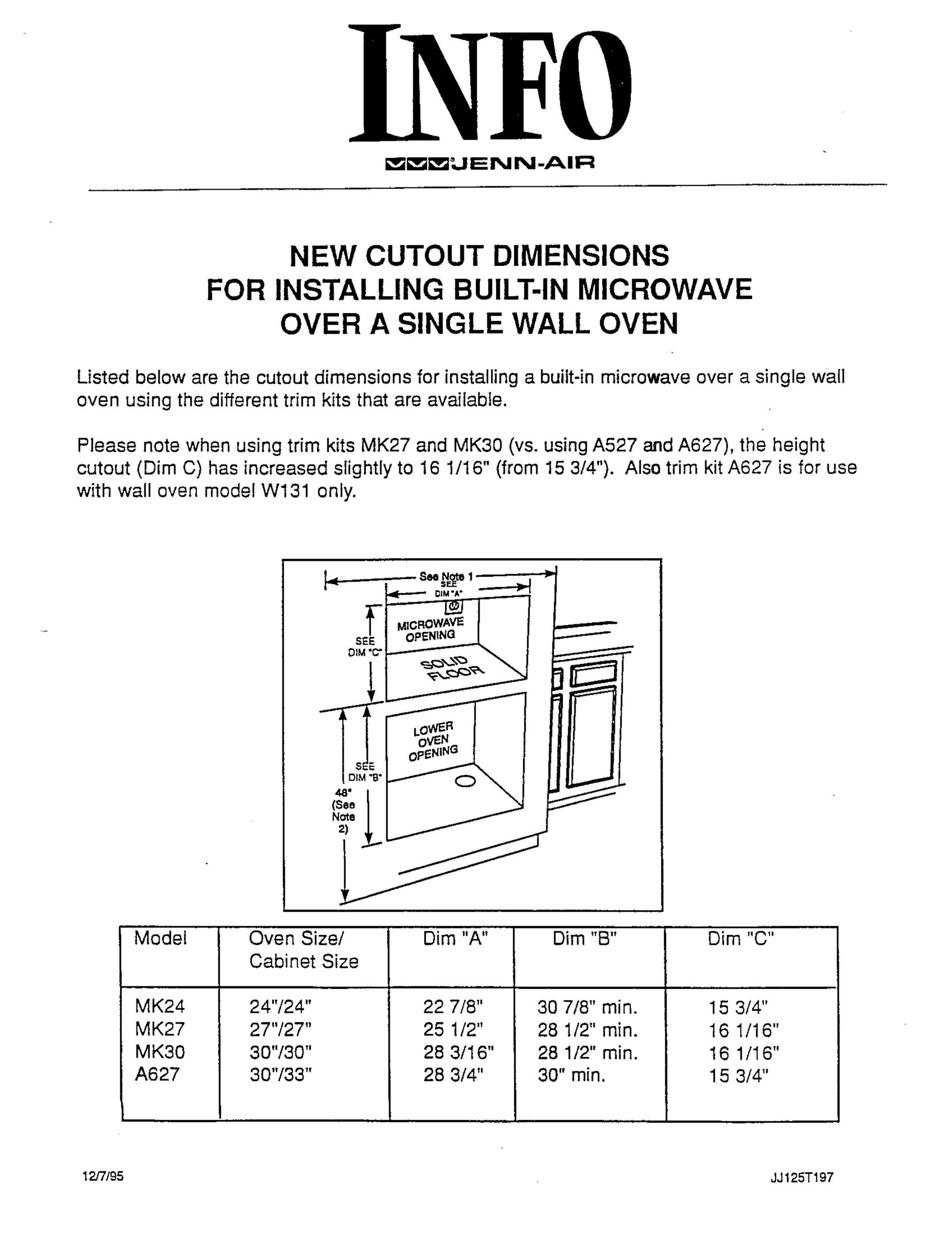 Jenn-Air A627 Oven User Manual