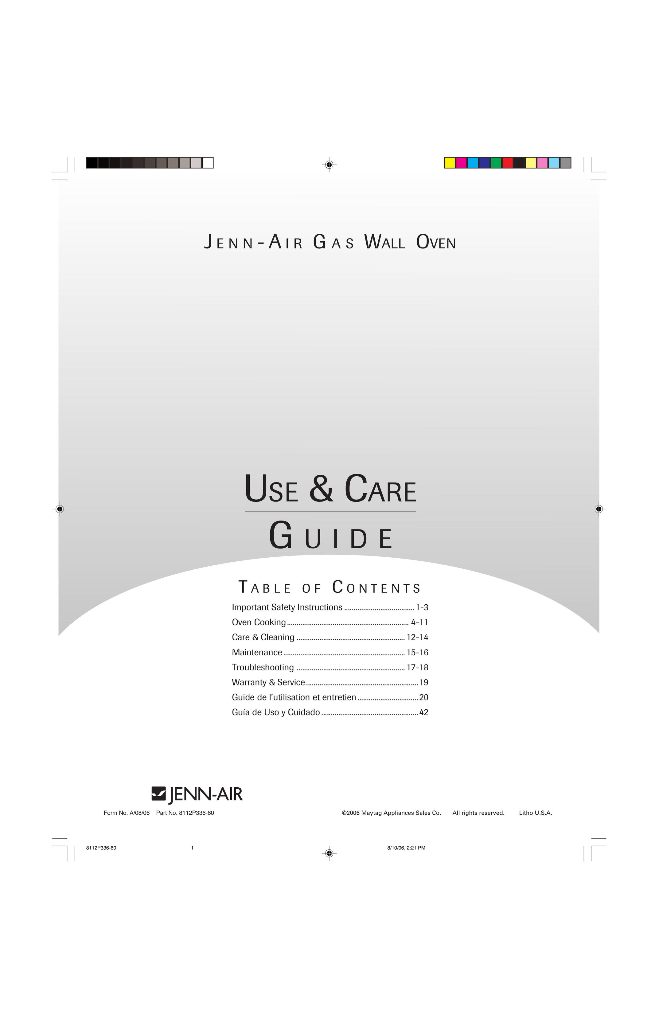 Jenn-Air GAS WALL OVEN Oven User Manual
