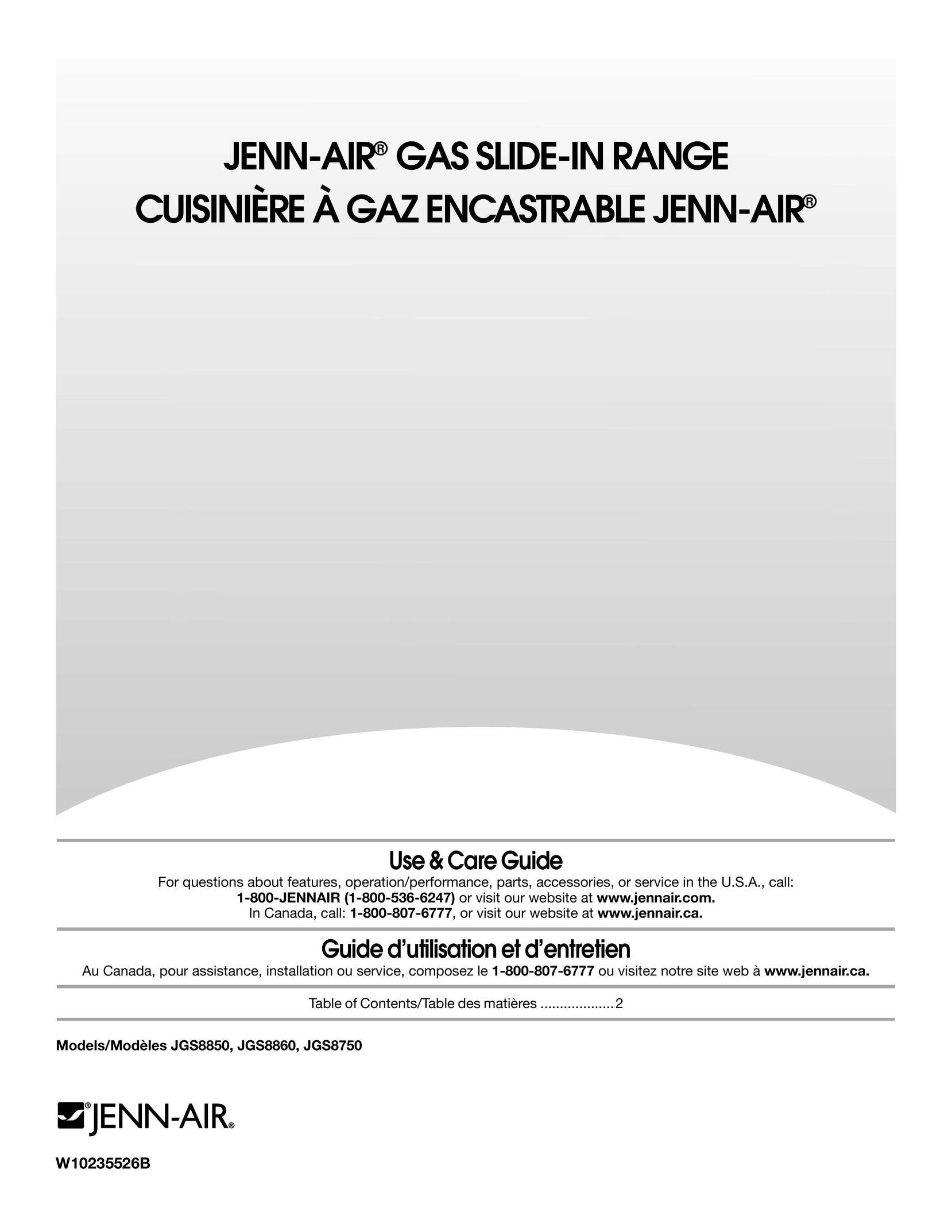 Jenn-Air JGS8850 Oven User Manual