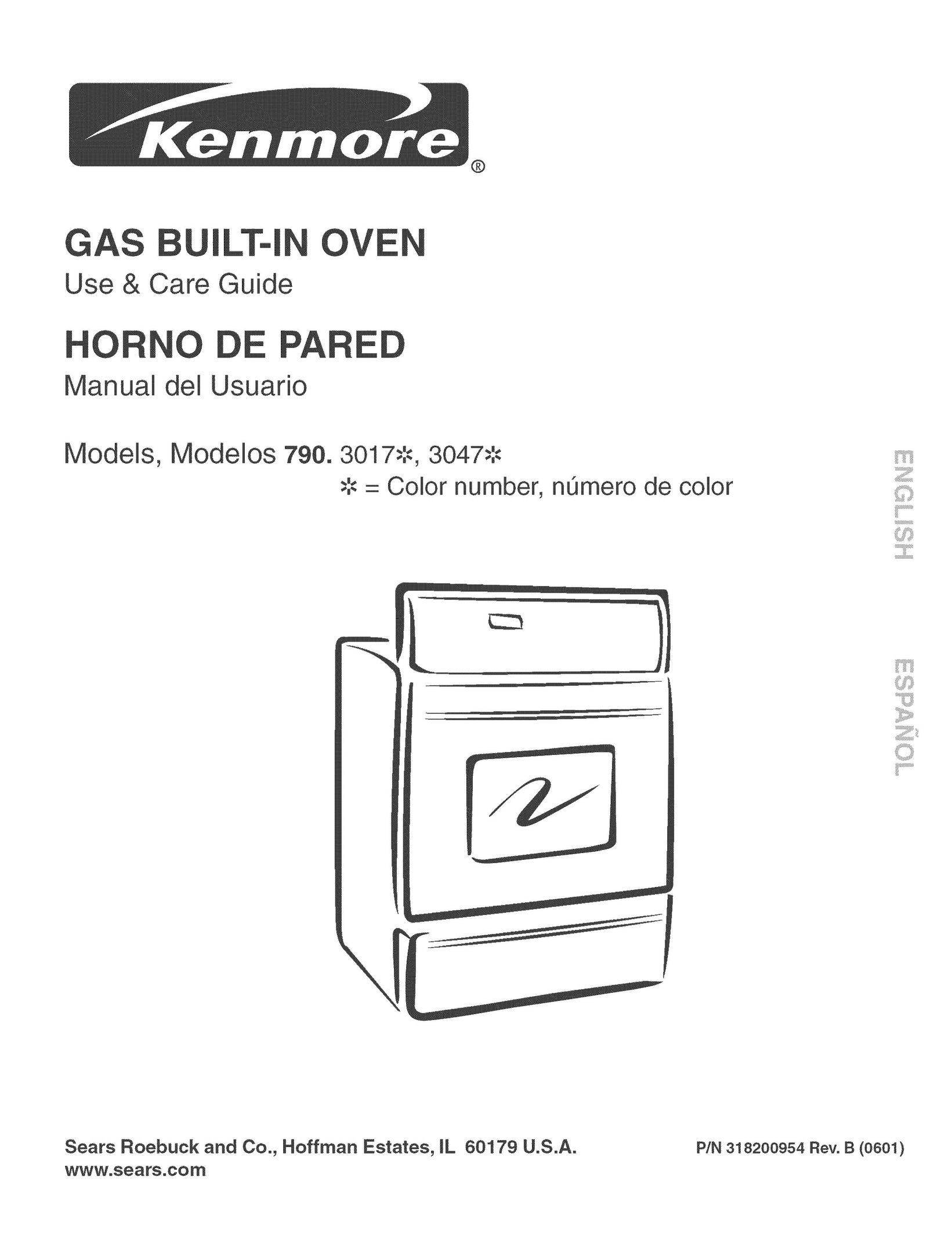 Kenmore 790. 3017 Oven User Manual