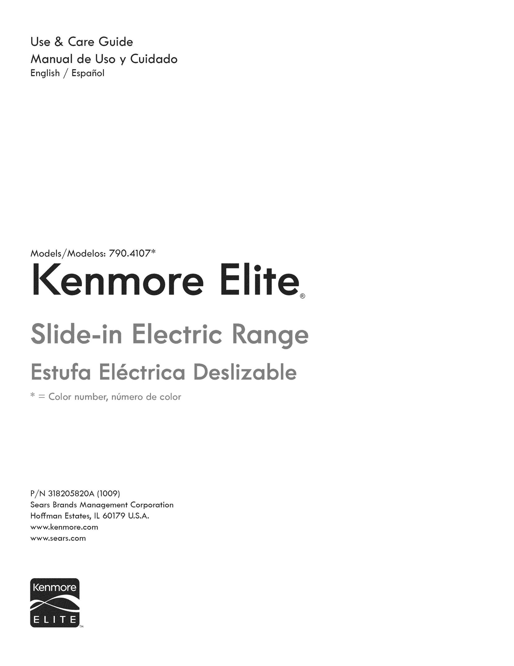 Kenmore 790.4107 Oven User Manual
