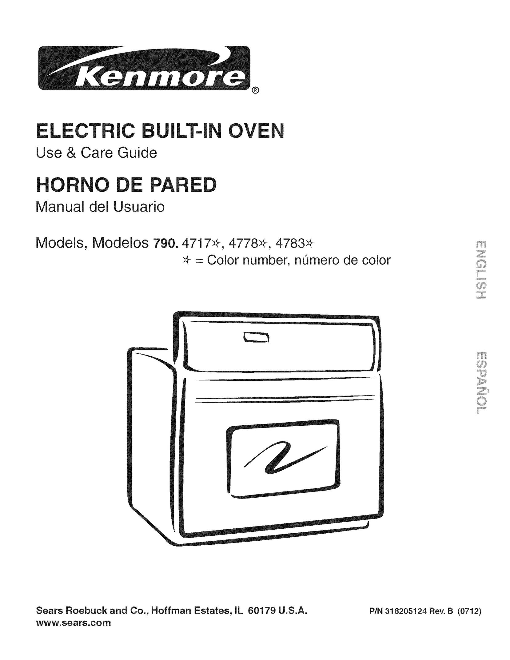Kenmore 790.4778 Oven User Manual