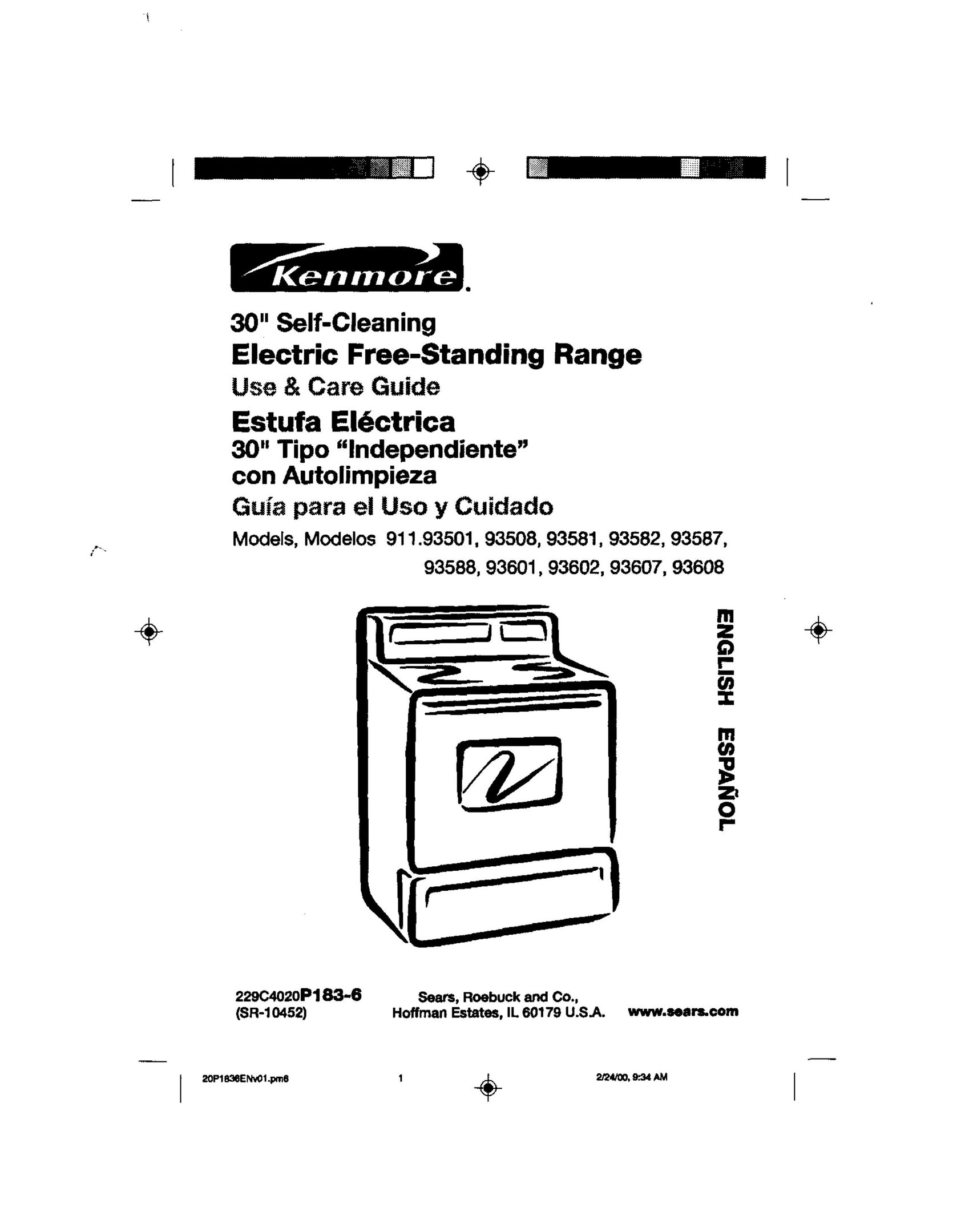 Kenmore 911.93508 Oven User Manual