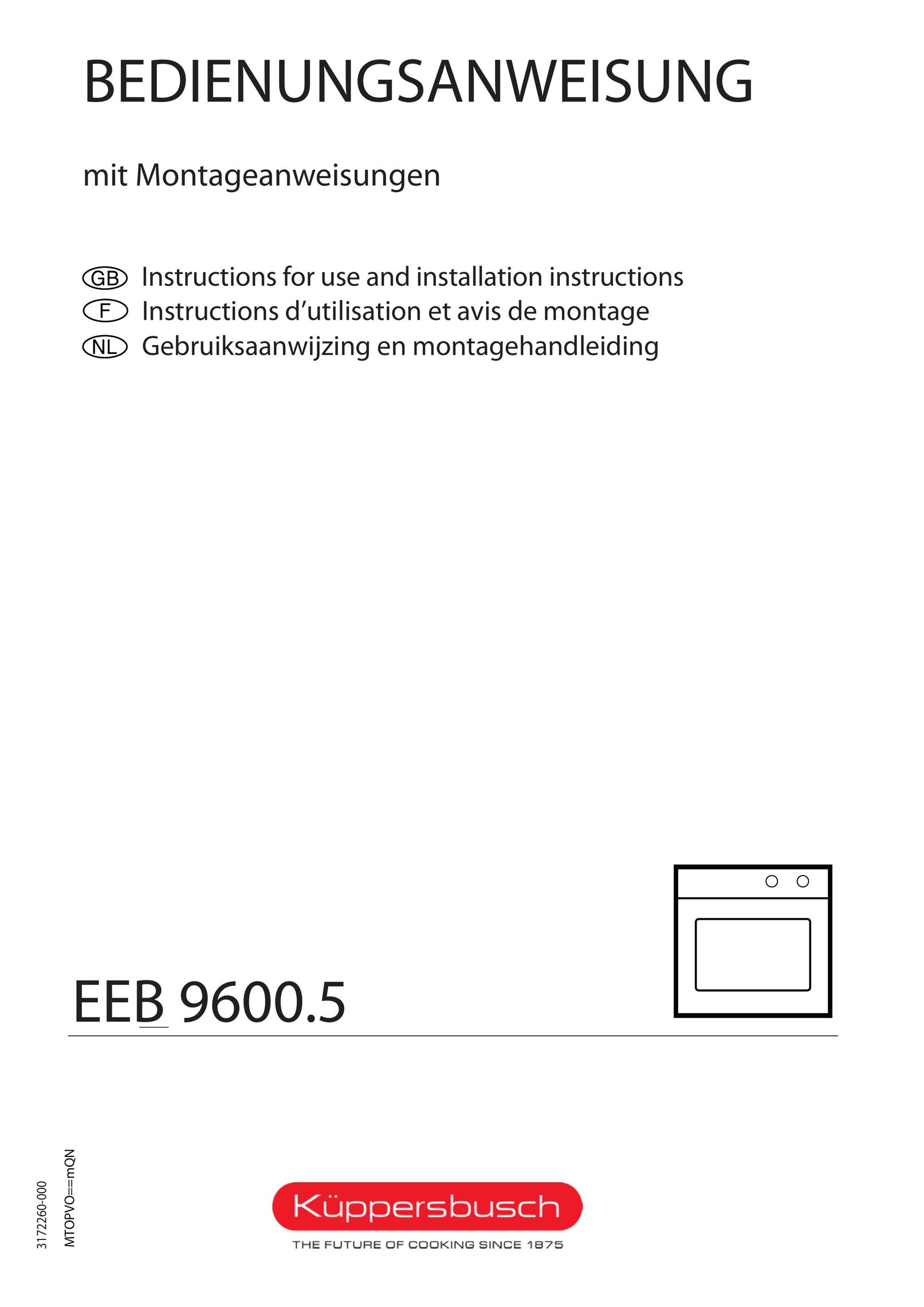 Kuppersbusch USA EEB 9600.5 Oven User Manual