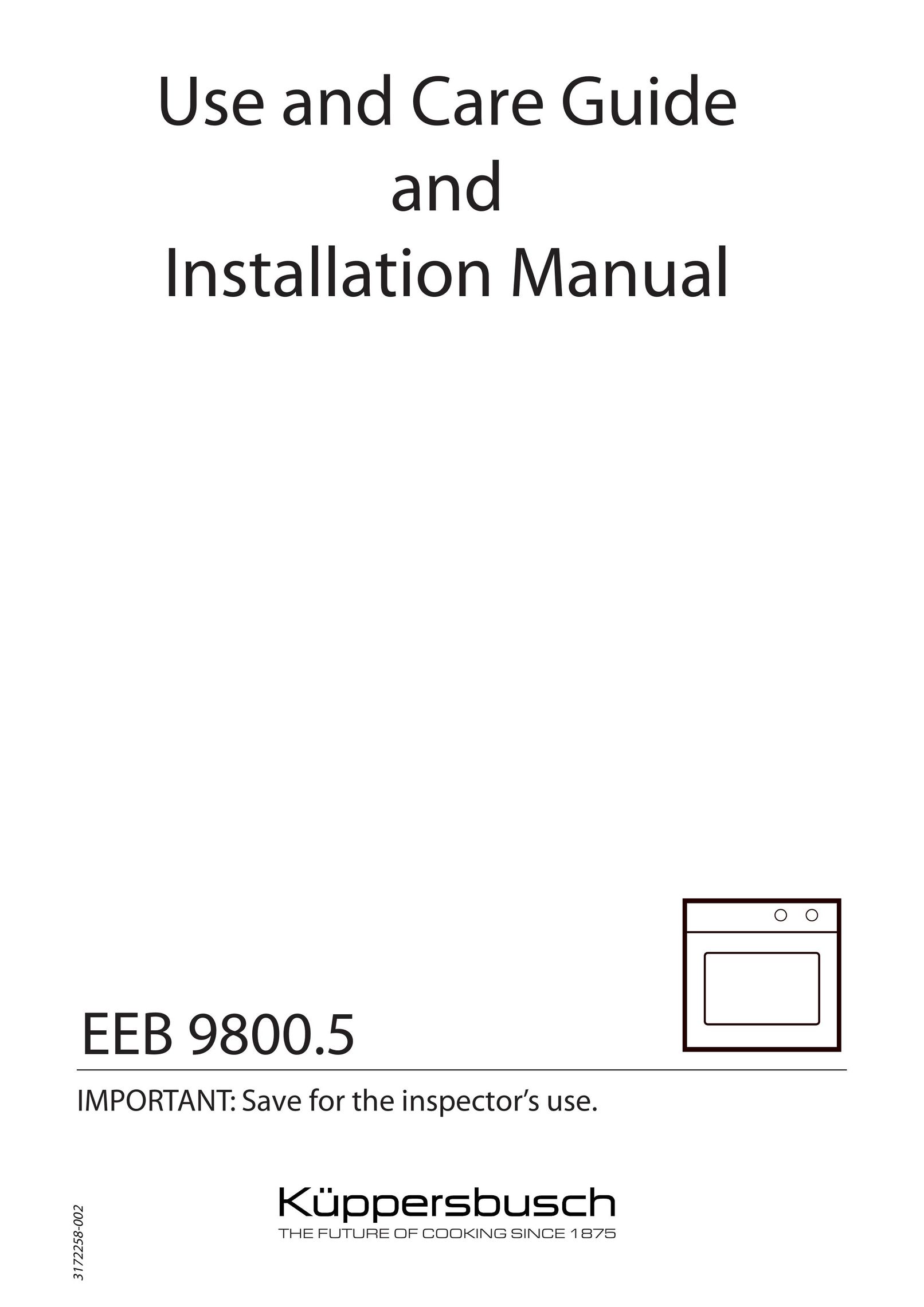 Kuppersbusch USA EEB 9800.5 Oven User Manual